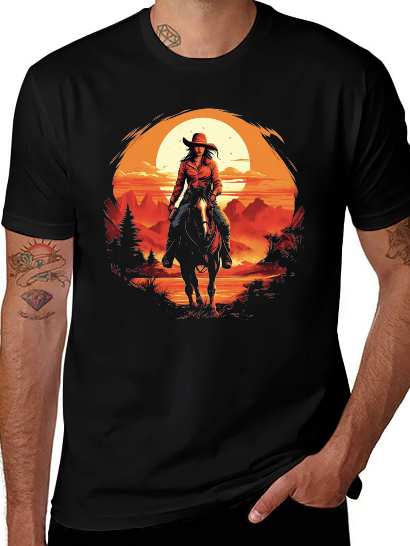 Cowgirl Sunset Graphic Tee