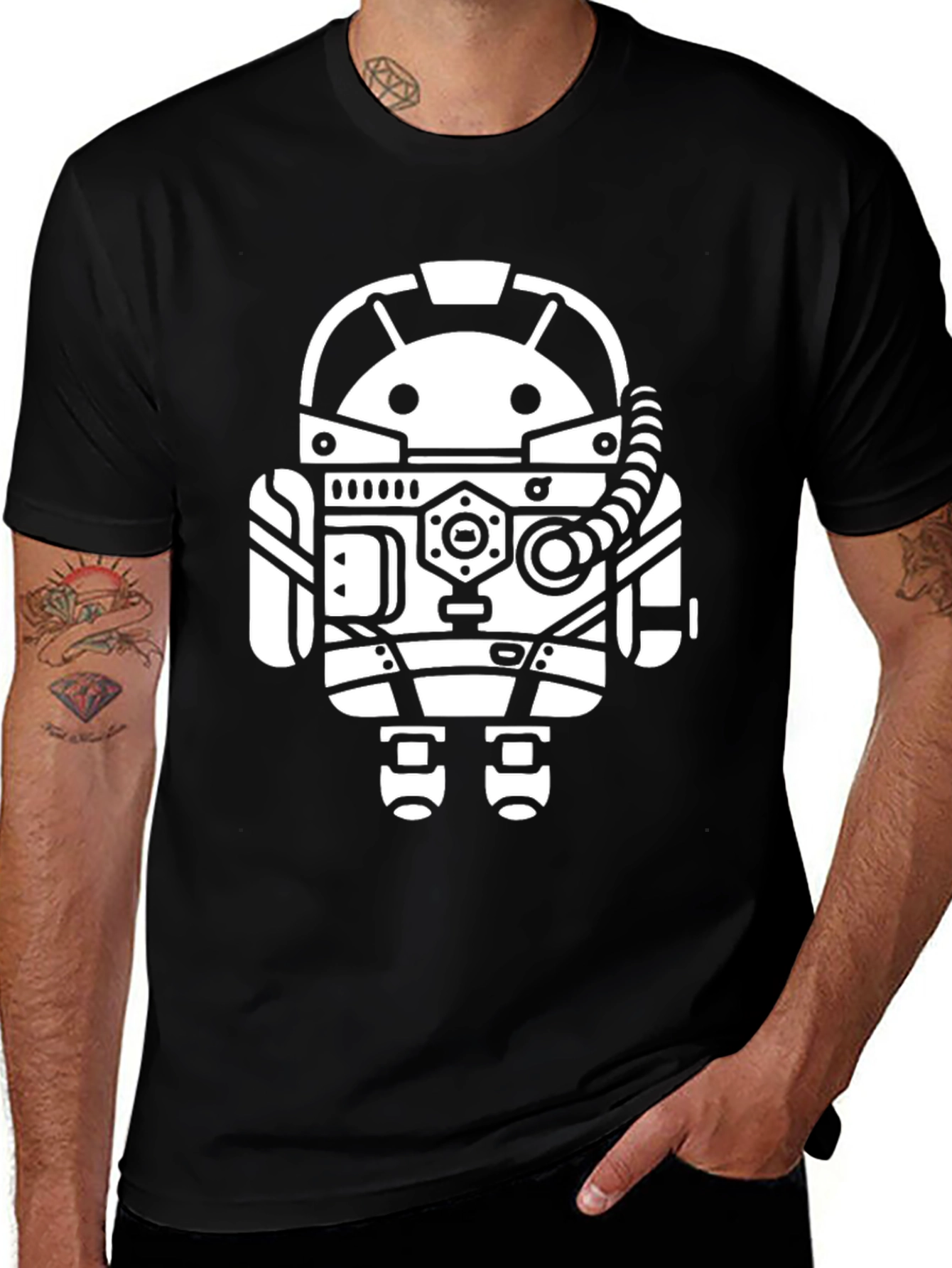 Android Astronaut Black T-Shirt