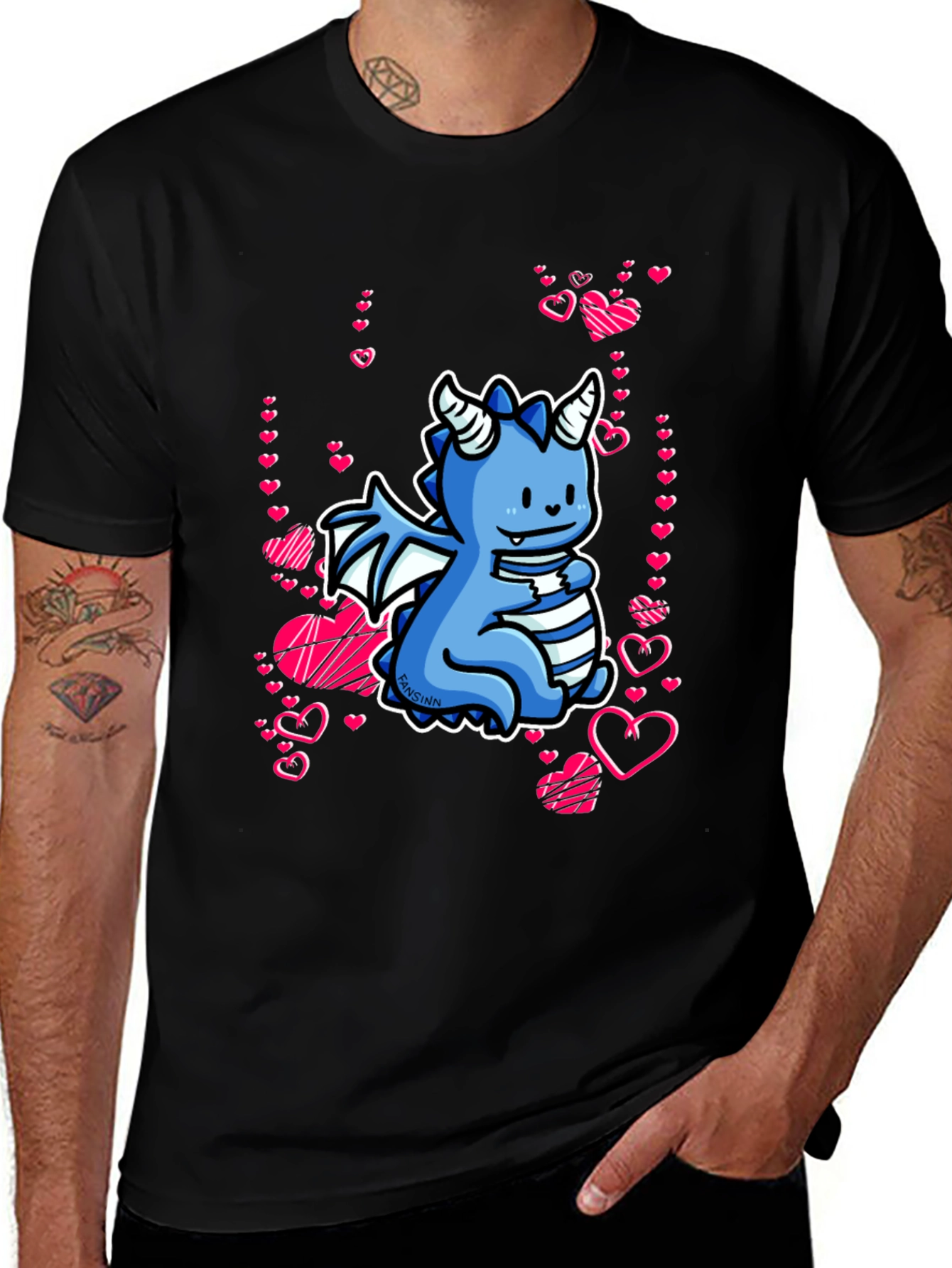 Variant 18 of Cute Dragon Valentine's Day Graphic Tee