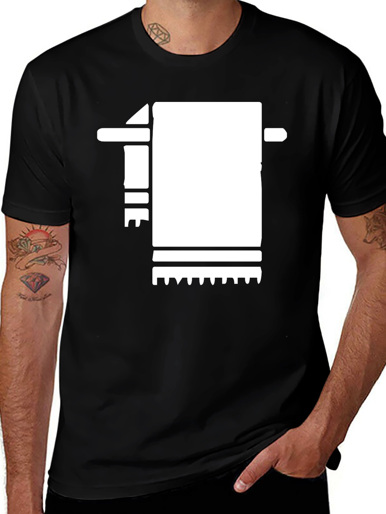 Variant 12 of Abstract Towel Black T-Shirt