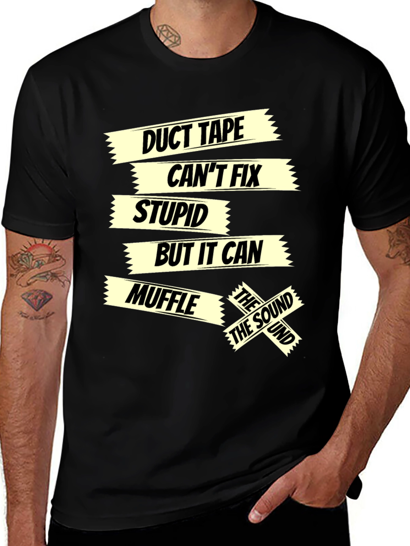 Variant 4 of Duct Tape Fixes Stupid Funny Graphic T-Shirt