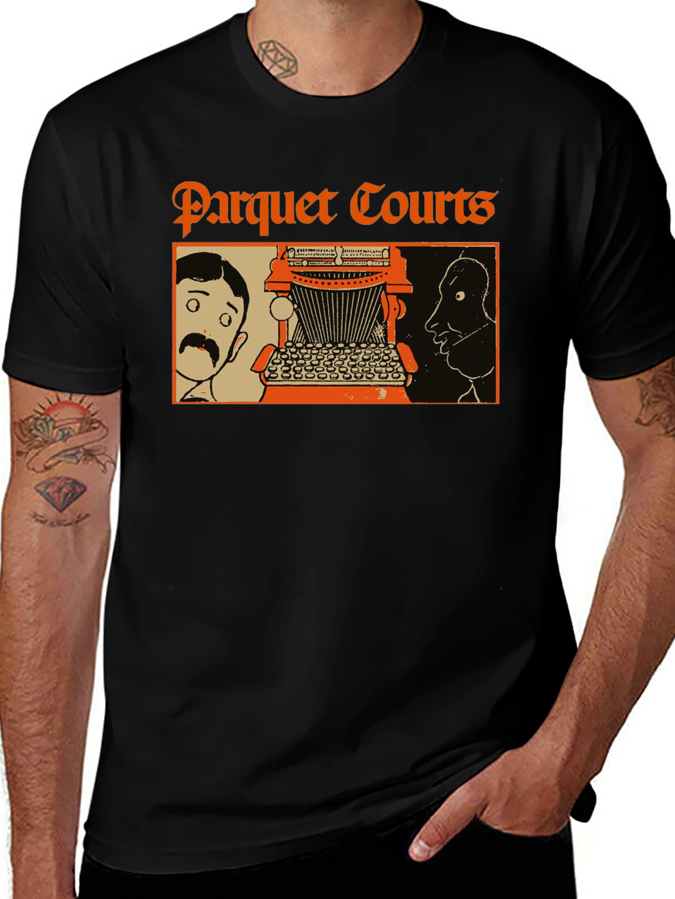Parquet Courts Band Tee - Black Cotton