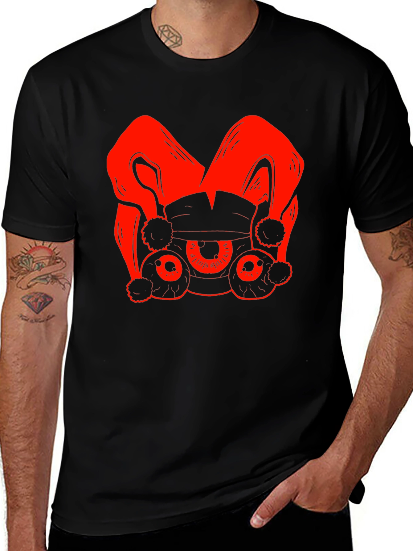 Variant 17 of Jester Eye Graphic T-Shirt - Unique Design
