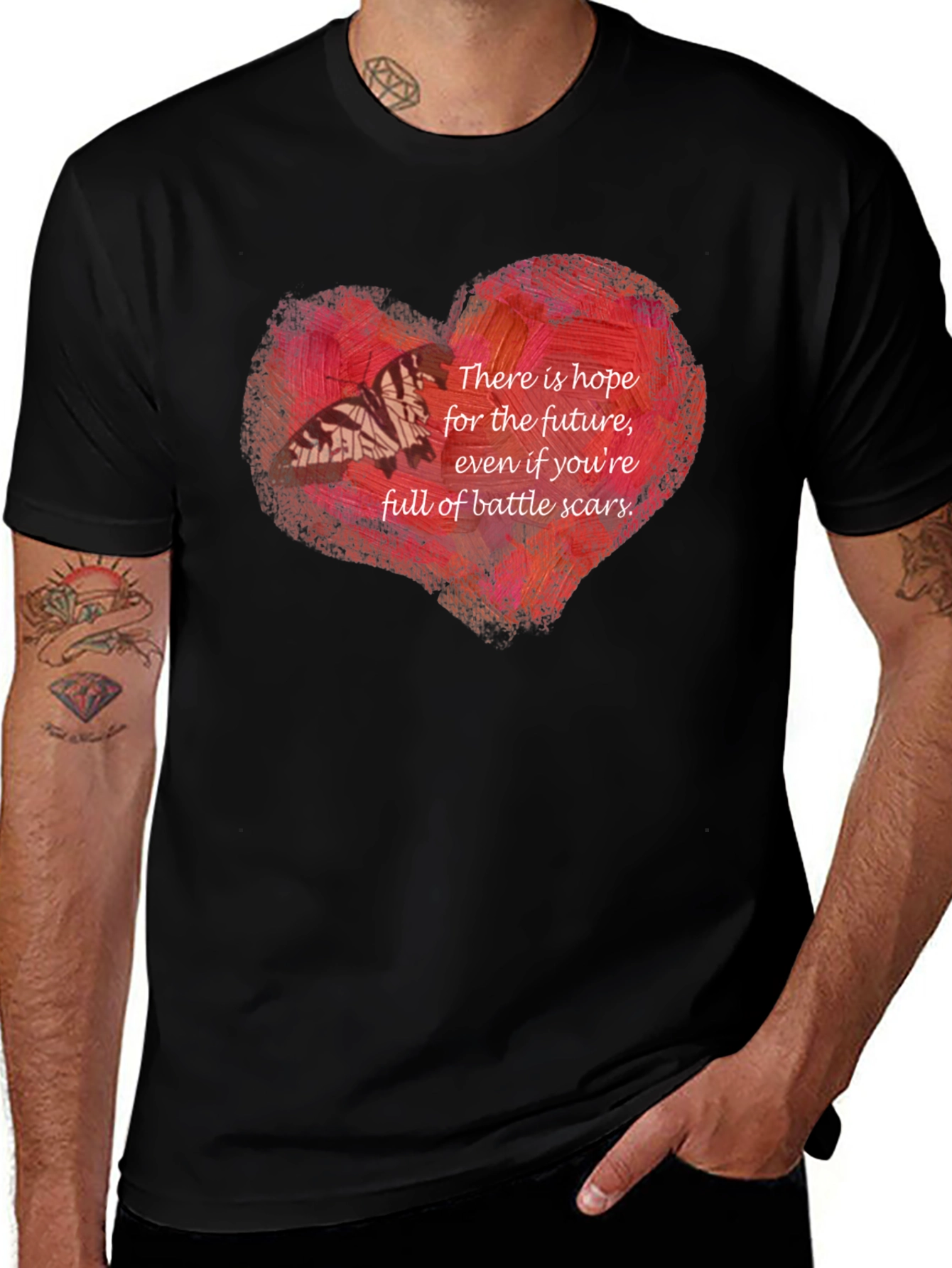 Variant 12 of Hopeful Heart Battle Scars T-Shirt