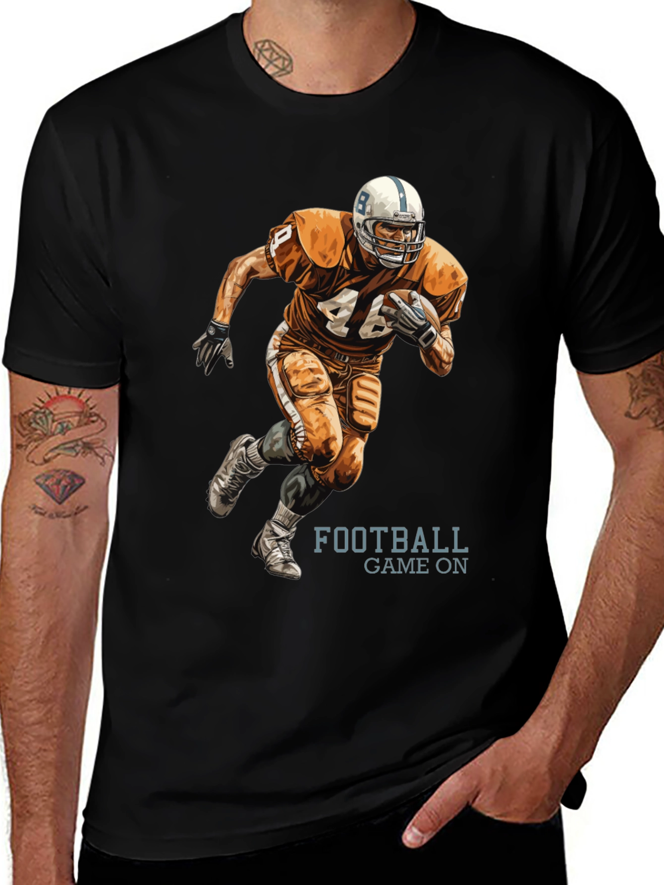 Variant 27 of Football Game On T-Shirt