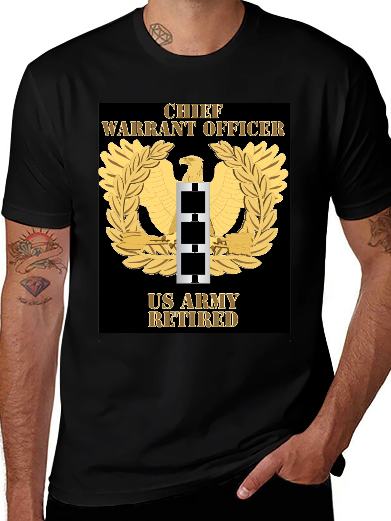Variant 4 of US Army Retired Chief Warrant Officer T-Shirt