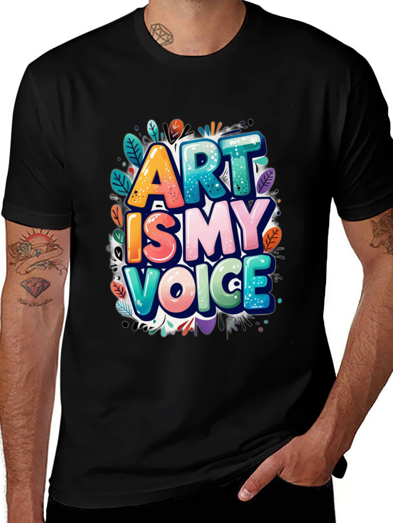 Variant 21 of Art Is My Voice Graphic Tee - Artistic Expression T-Shirt