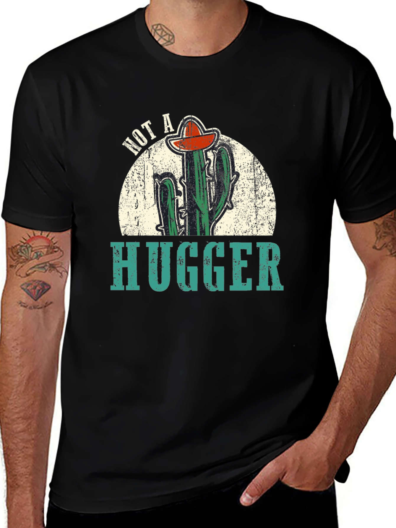 Variant 13 of Not A Hugger Cactus Graphic Tee