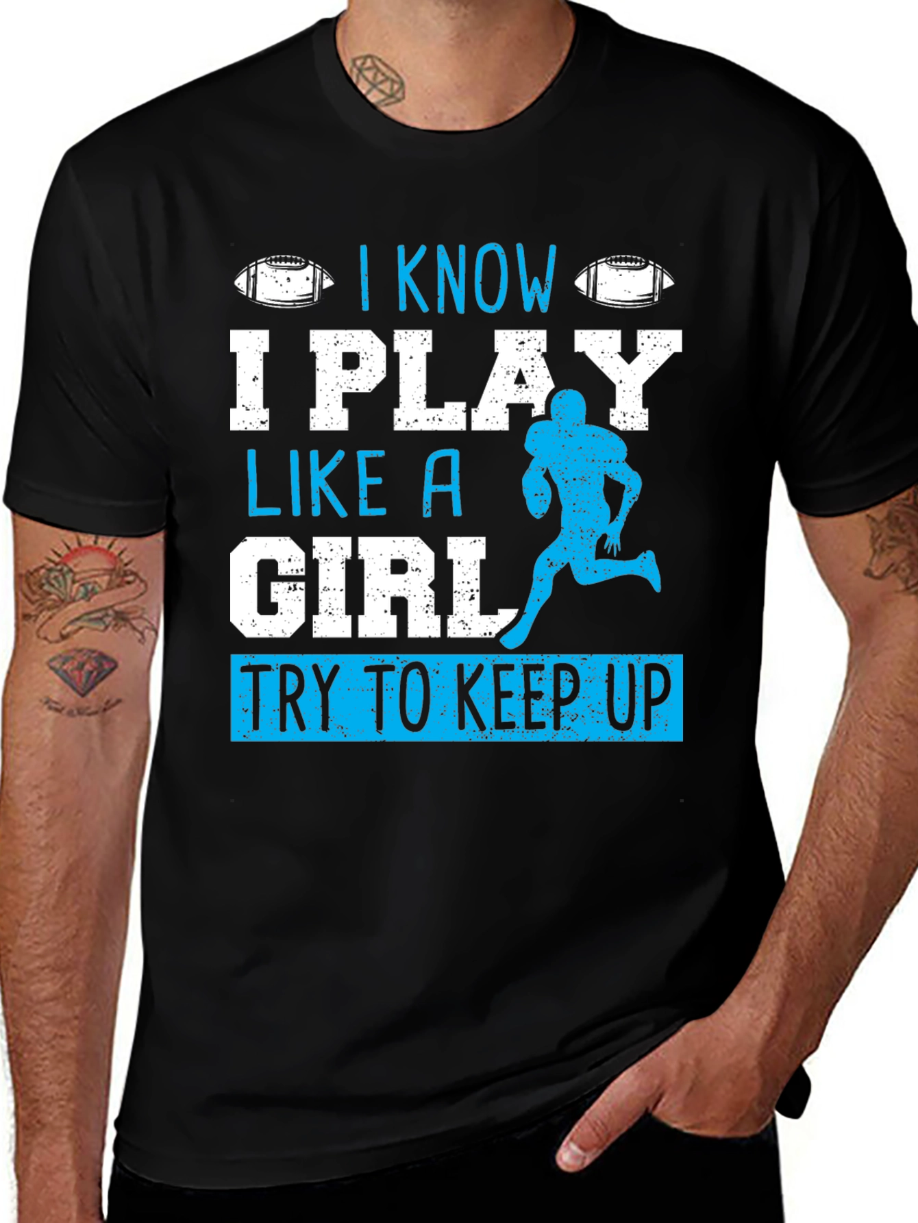 Variant 18 of I Play Like A Girl Football T-Shirt