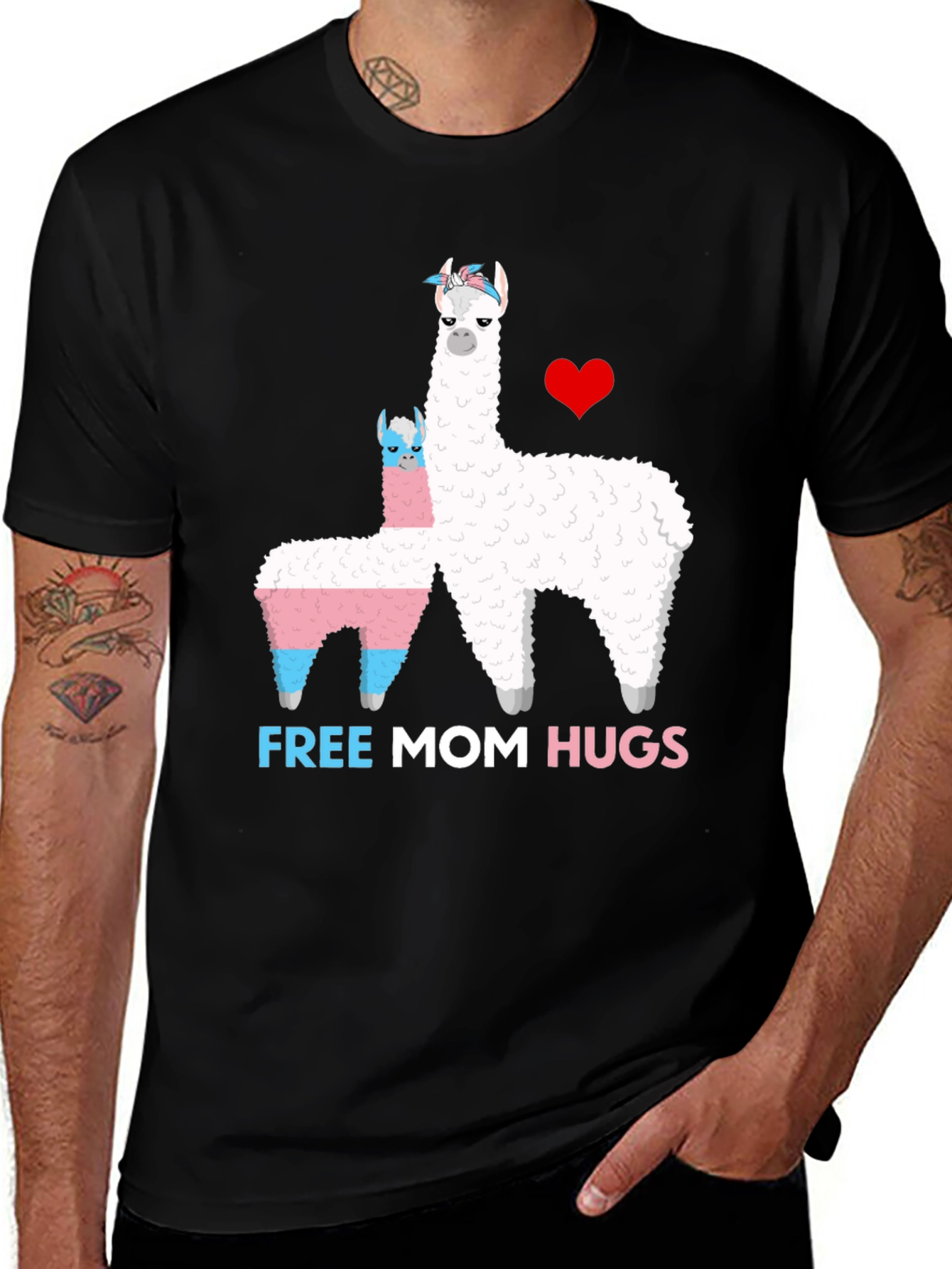 Free Mom Hugs Llama T-Shirt