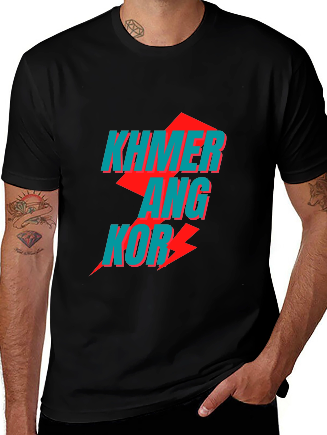 Black Khmer Angkor T-Shirt - Bold Graphic Tee main image