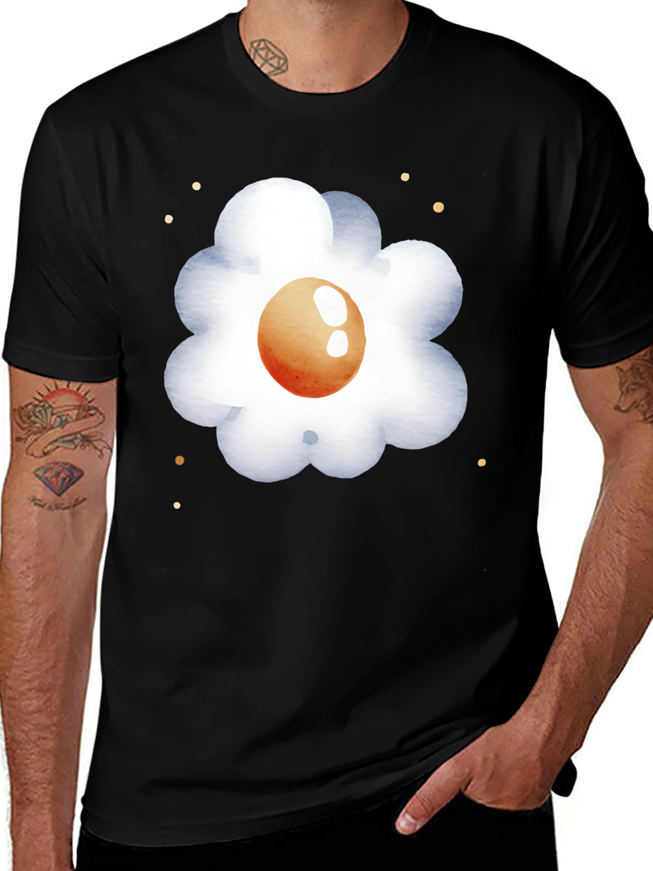 Variant 17 of Egg Flower Graphic Tee - Casual Comfort