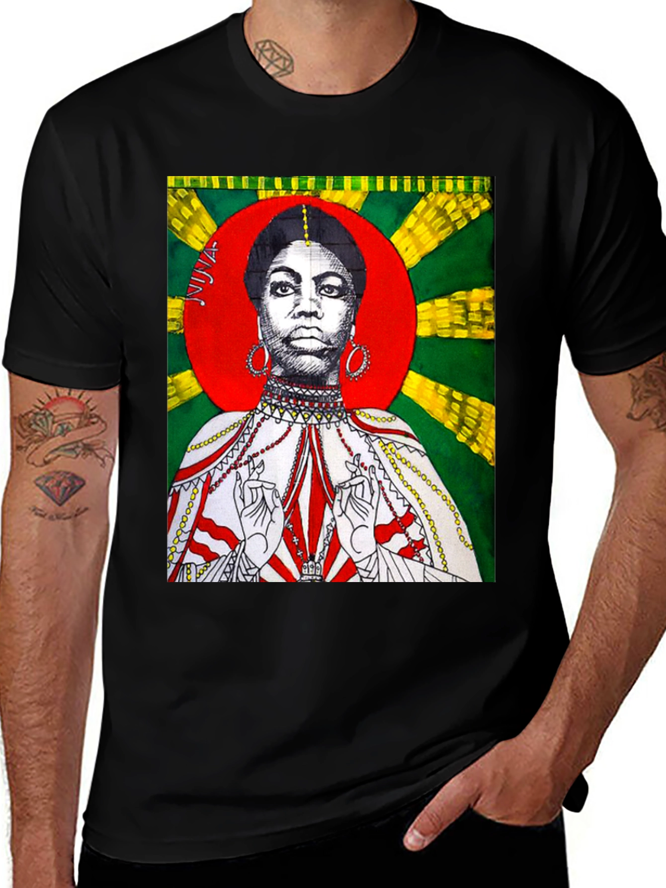 Black Nina Simone Graphic Print T-Shirt main image