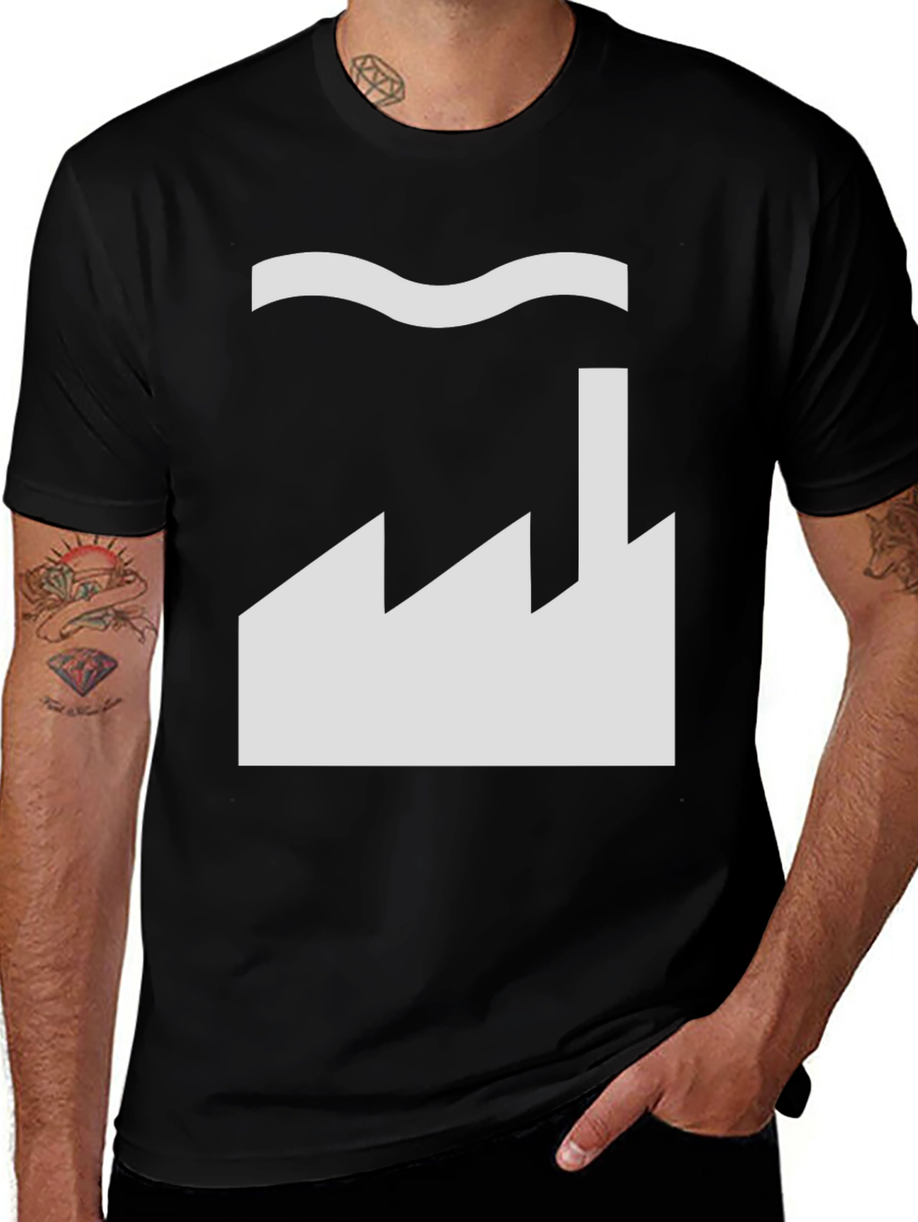 Variant 10 of Factory Graphic T-Shirt - Black