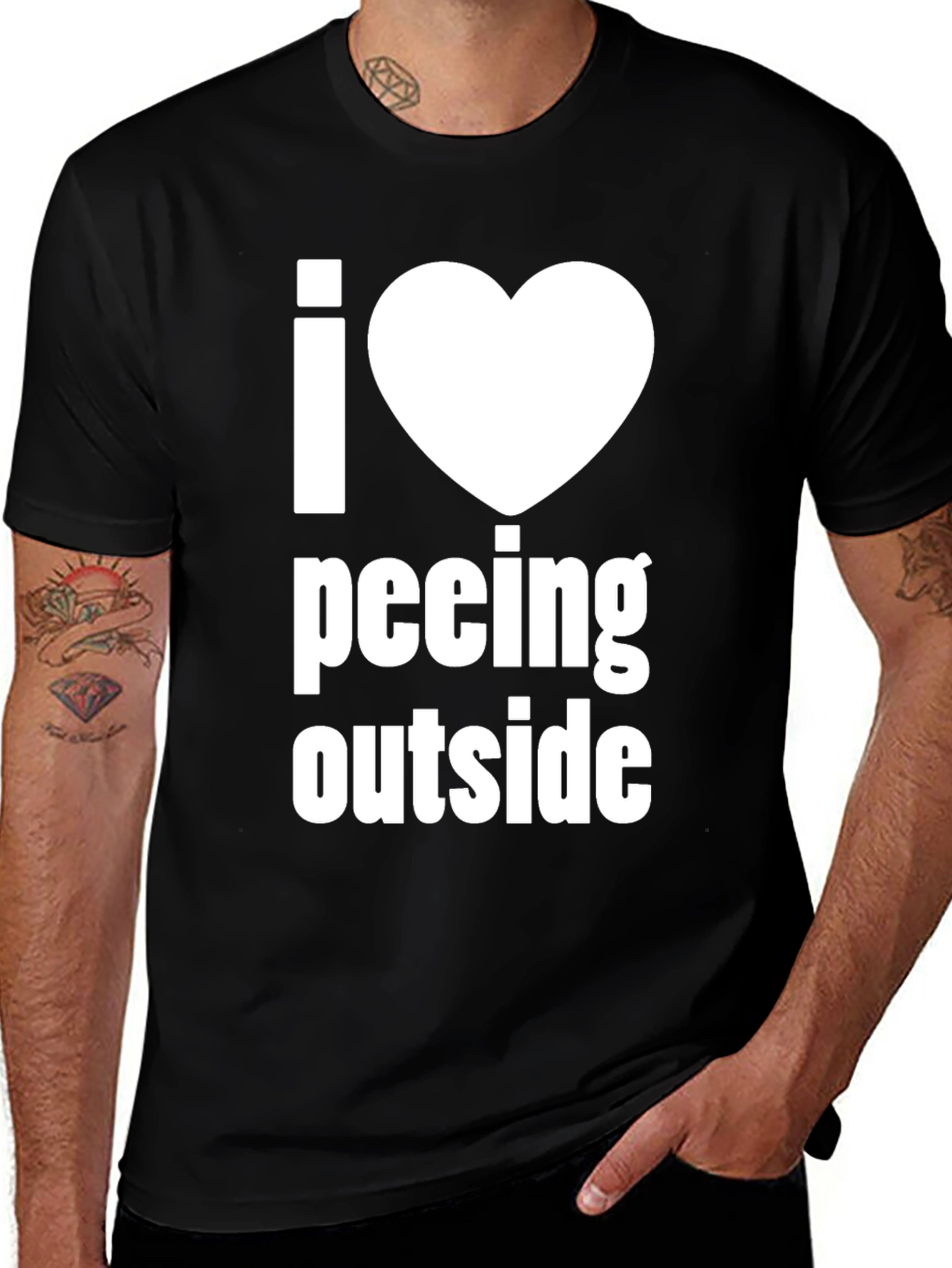 Variant 29 of I Heart Peeing Outside Novelty T-Shirt