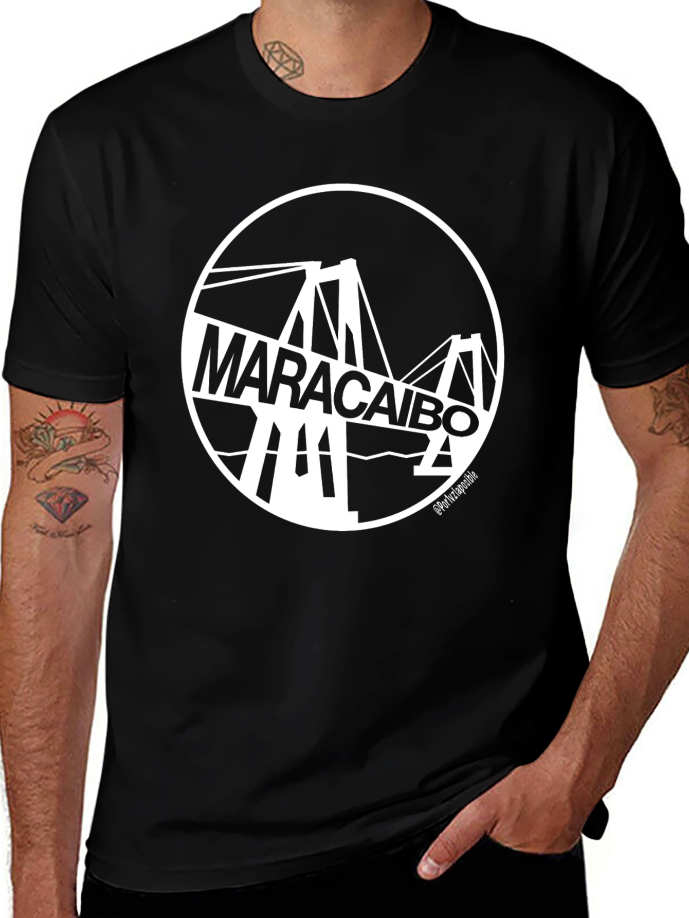 Maracaibo Bridge Black T-Shirt