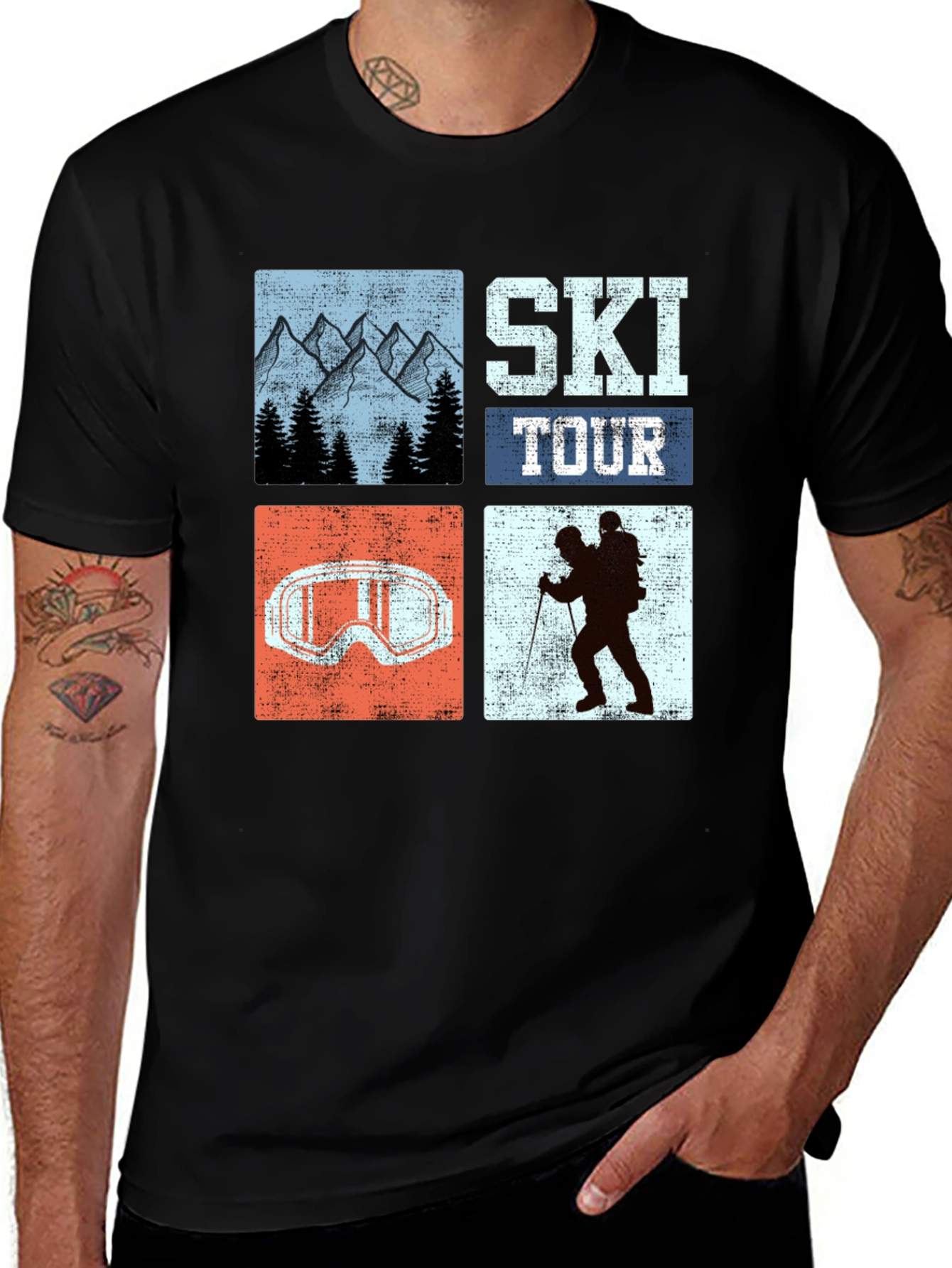 Variant 20 of Ski Tour Graphic Tee - Adventure Ready!