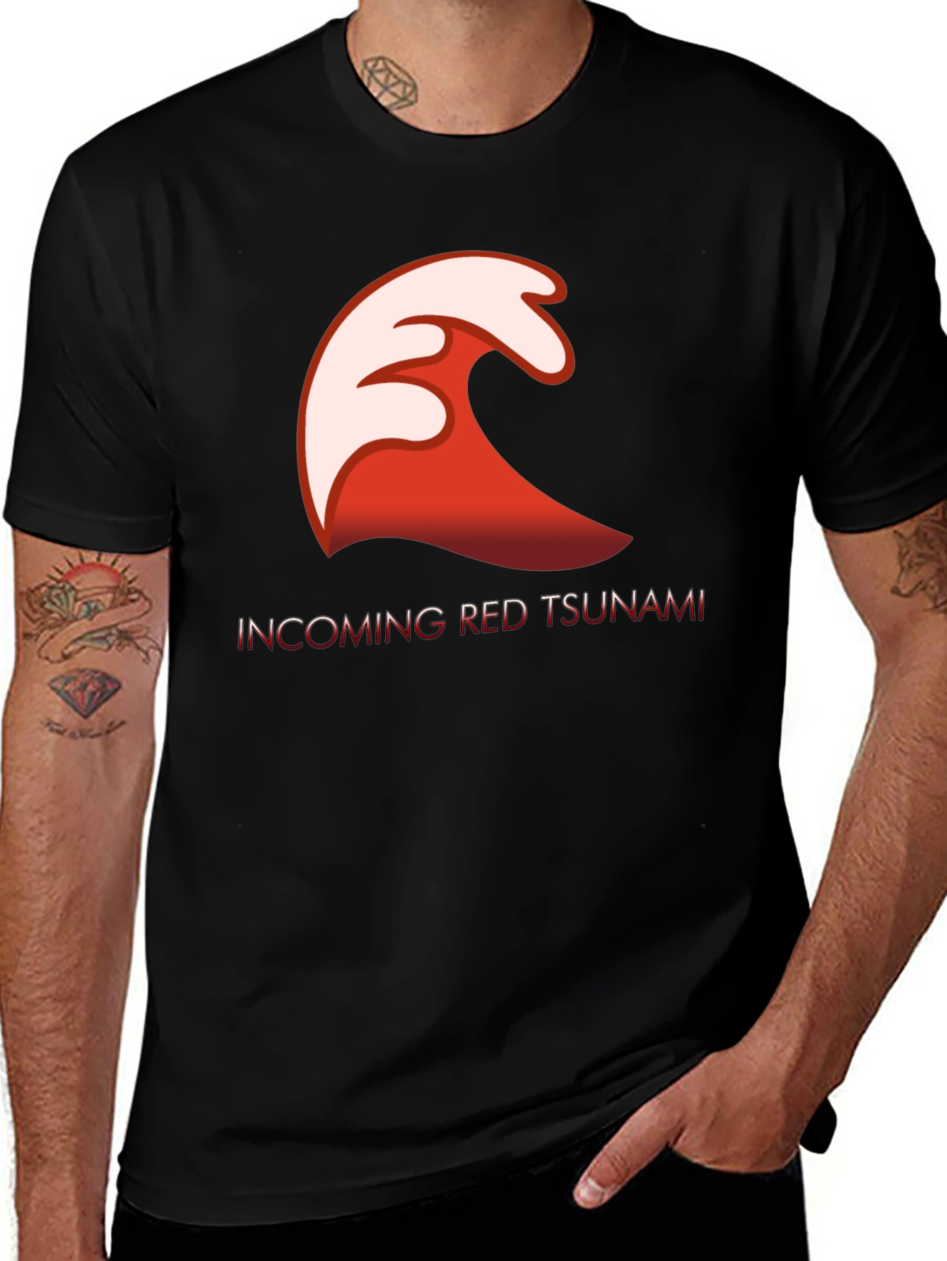 Variant 16 of Incoming Red Tsunami Graphic Tee