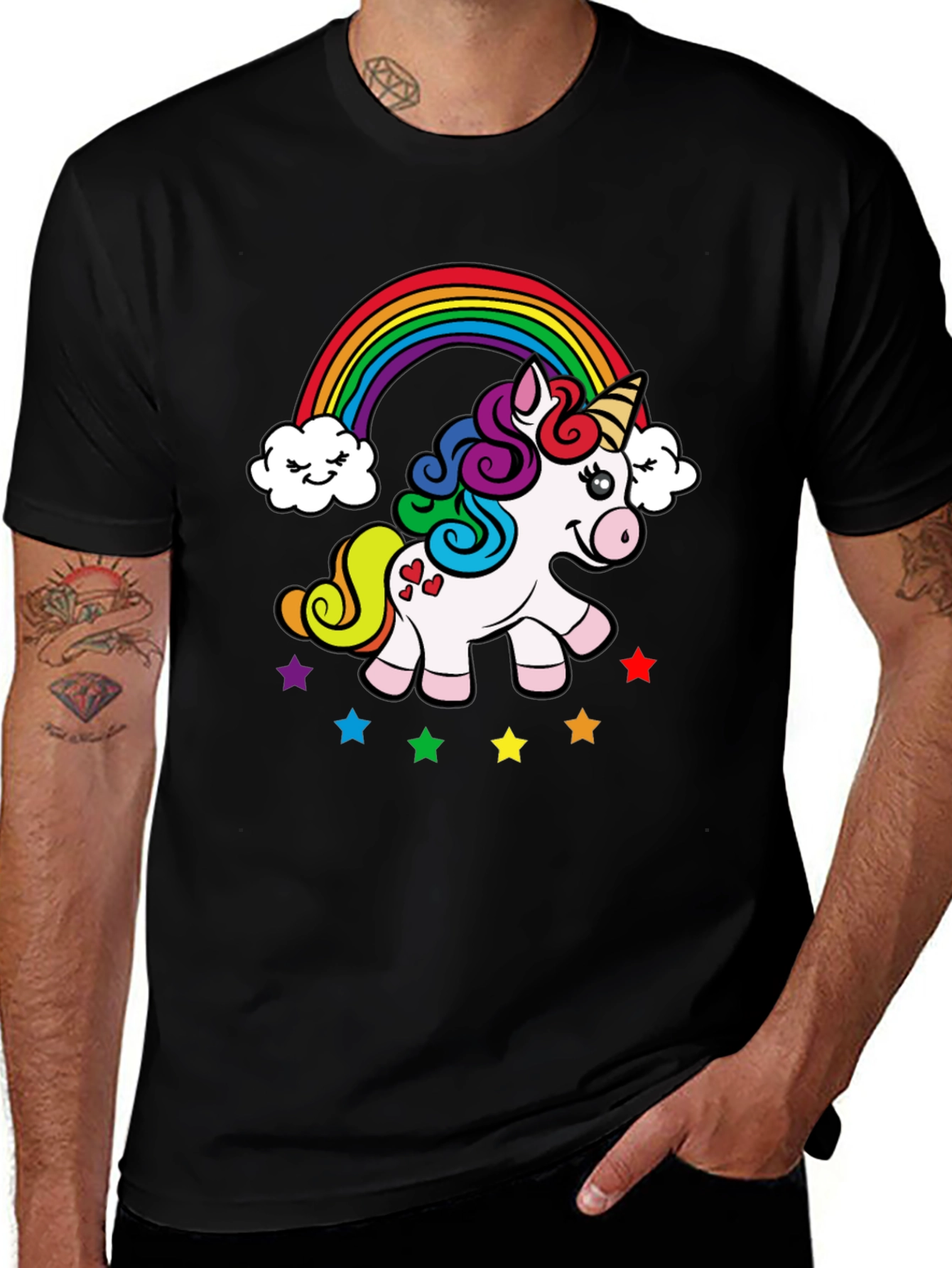Variant 15 of Rainbow Unicorn Graphic T-Shirt