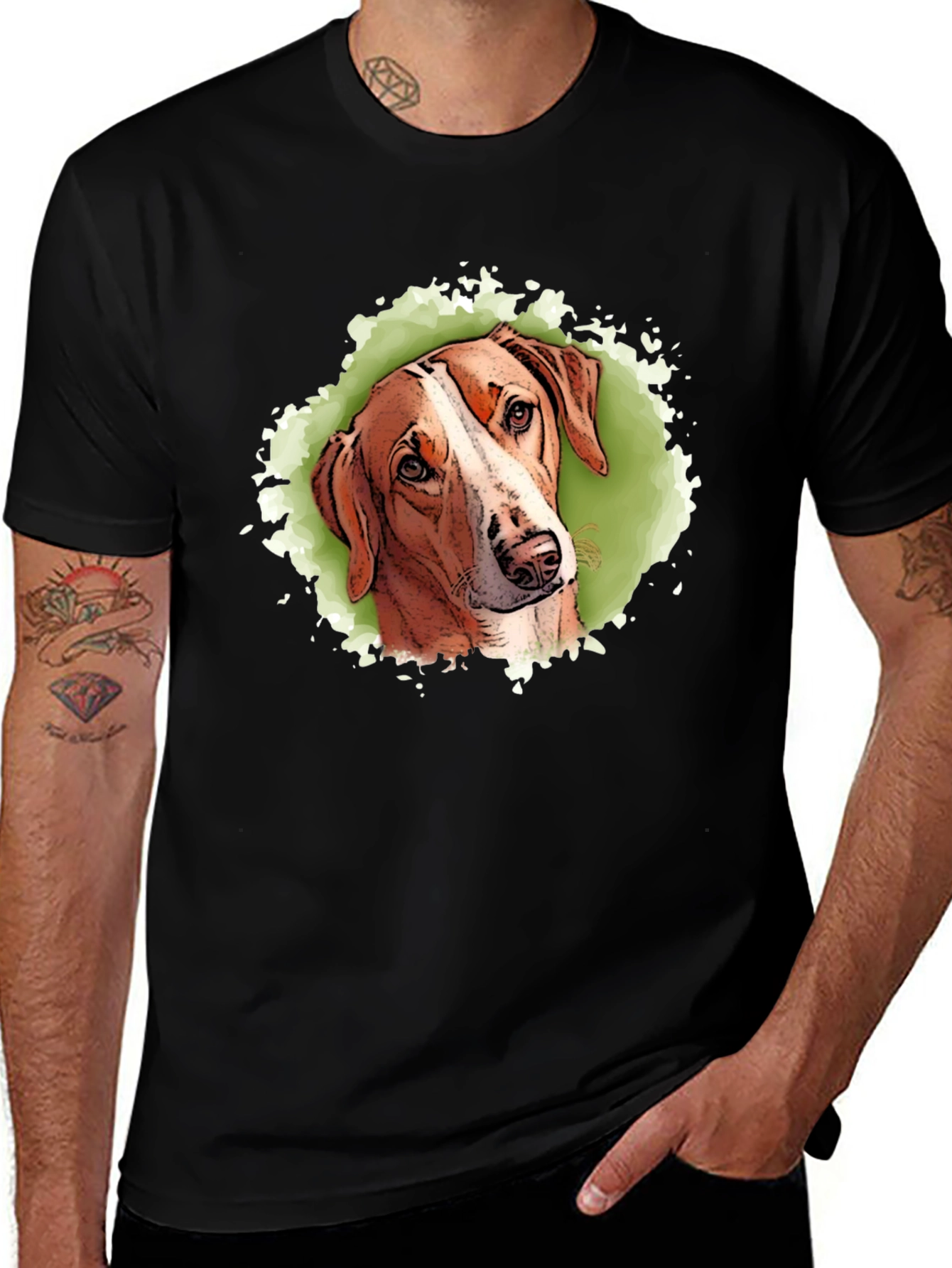 Variant 20 of Dog Portrait T-Shirt - Artistic Graphic Tee