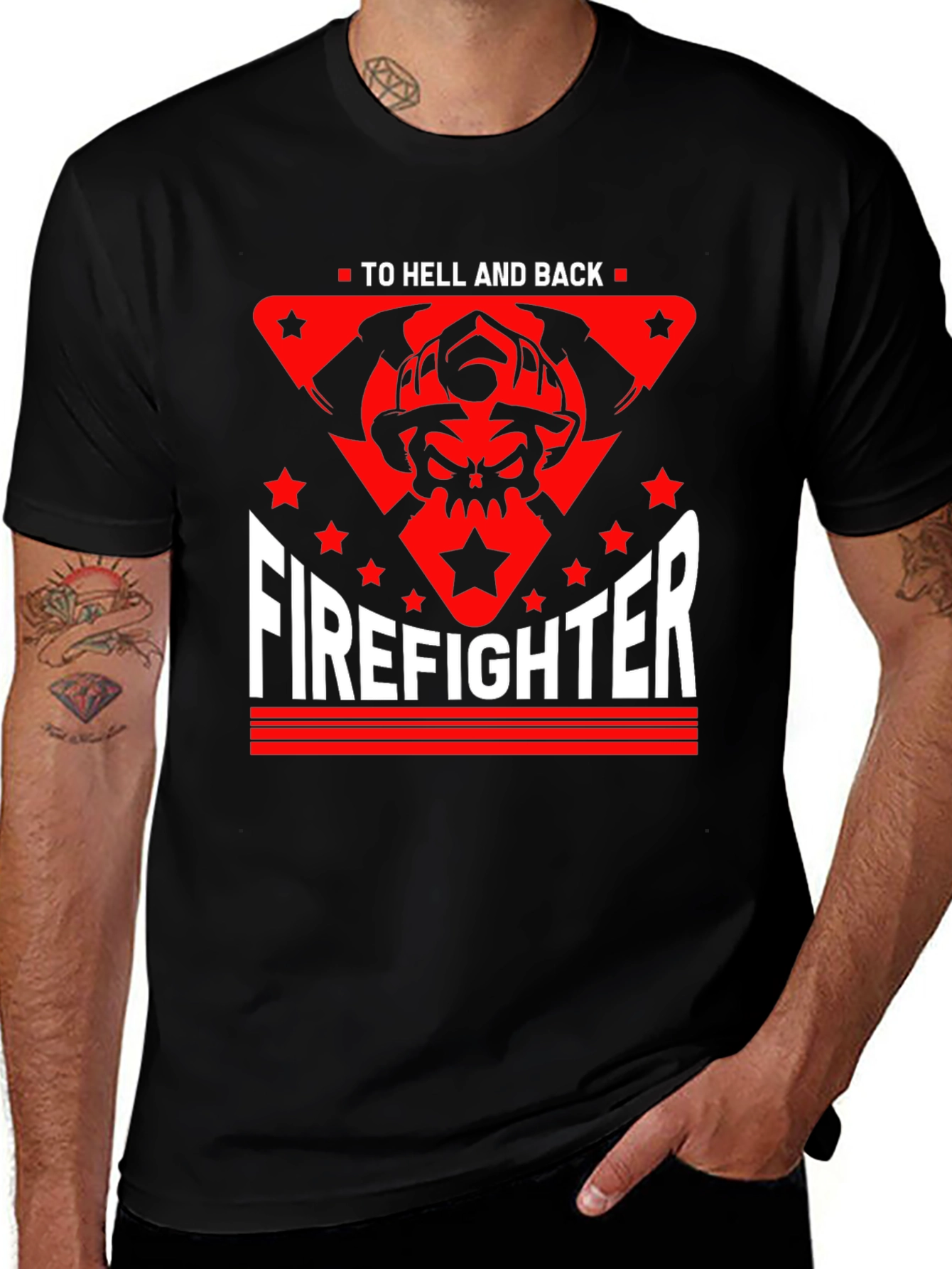 Variant 15 of Firefighter To Hell and Back Graphic Tee