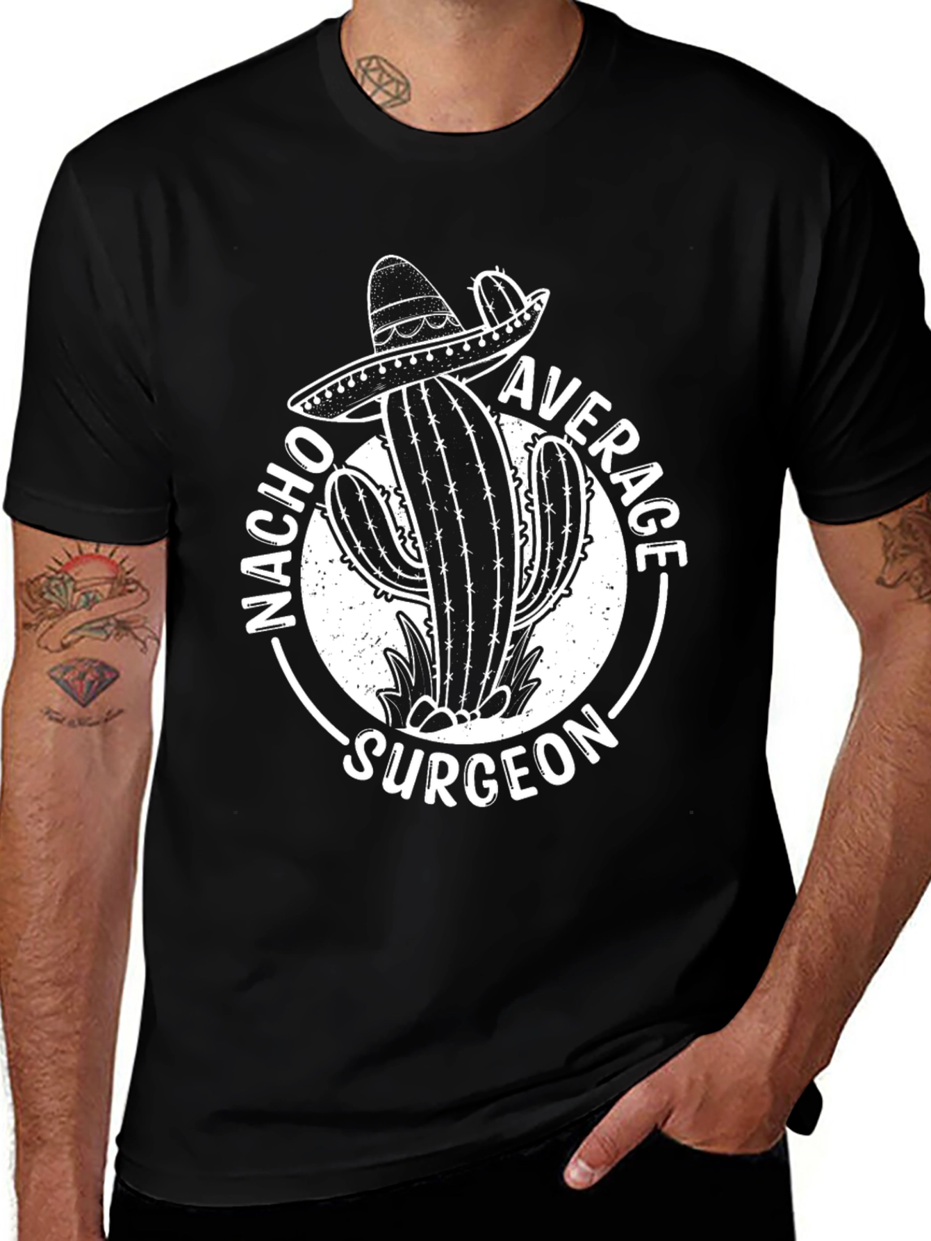 Variant 16 of Nacho Average Surgeon Cactus Graphic Tee