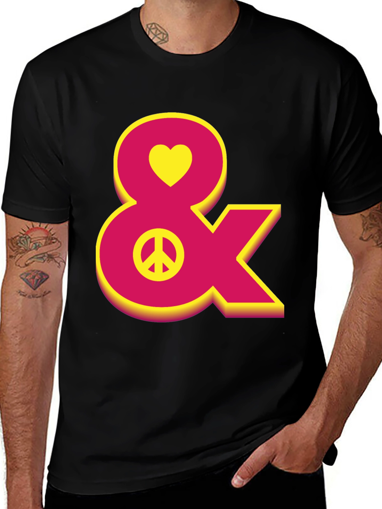 Variant 15 of Heart Peace Sign Ampersand T-Shirt