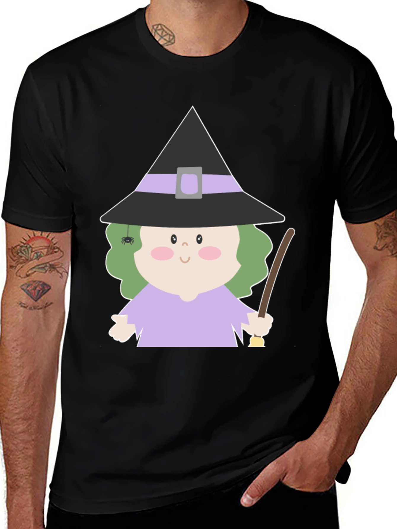 Variant 16 of Cute Witch Graphic T-Shirt