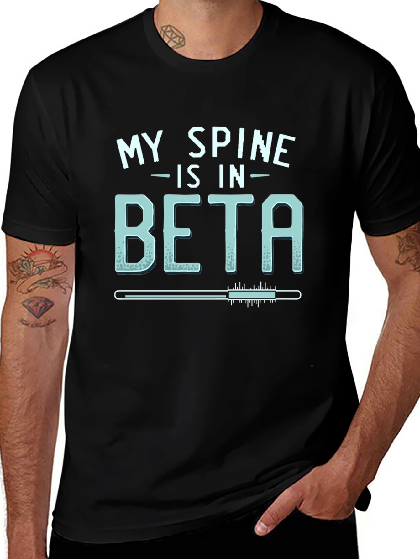 Variant 14 of My Spine Is In Beta Funny Graphic Tee
