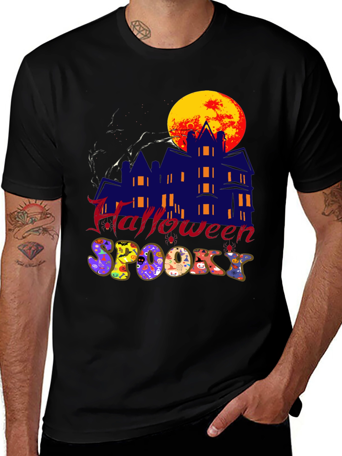 Halloween Spooky Graphic Tee Shirt