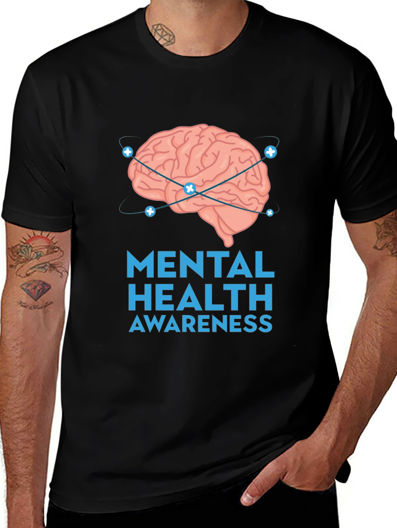 Variant 15 of Mental Health Awareness Brain Graphic T-Shirt