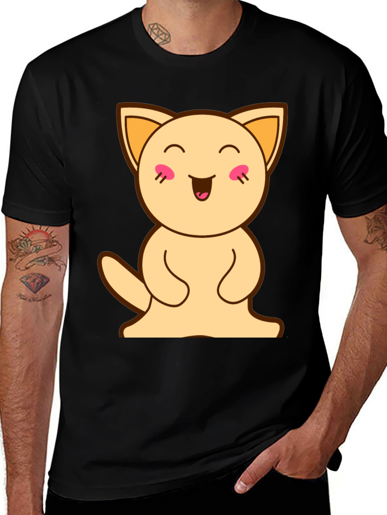 Variant 28 of Cute Cartoon Cat T-Shirt