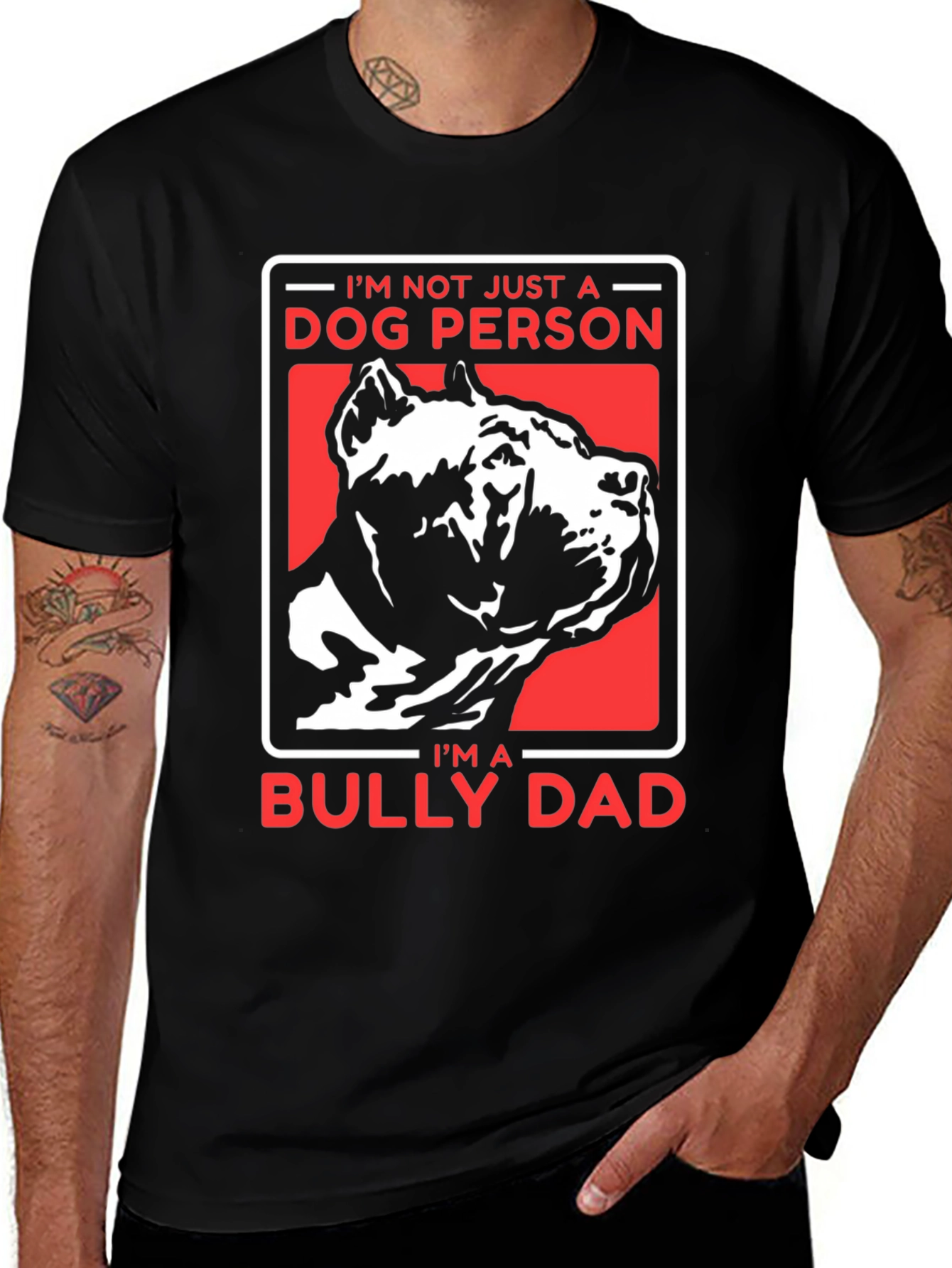 Bully Dad Graphic Tee - Dog Person T-Shirt