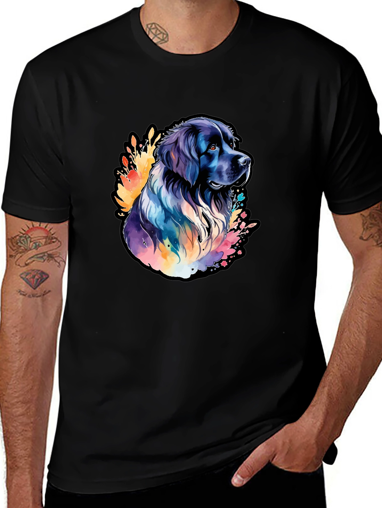 Variant 6 of Dog Watercolor Graphic T-Shirt