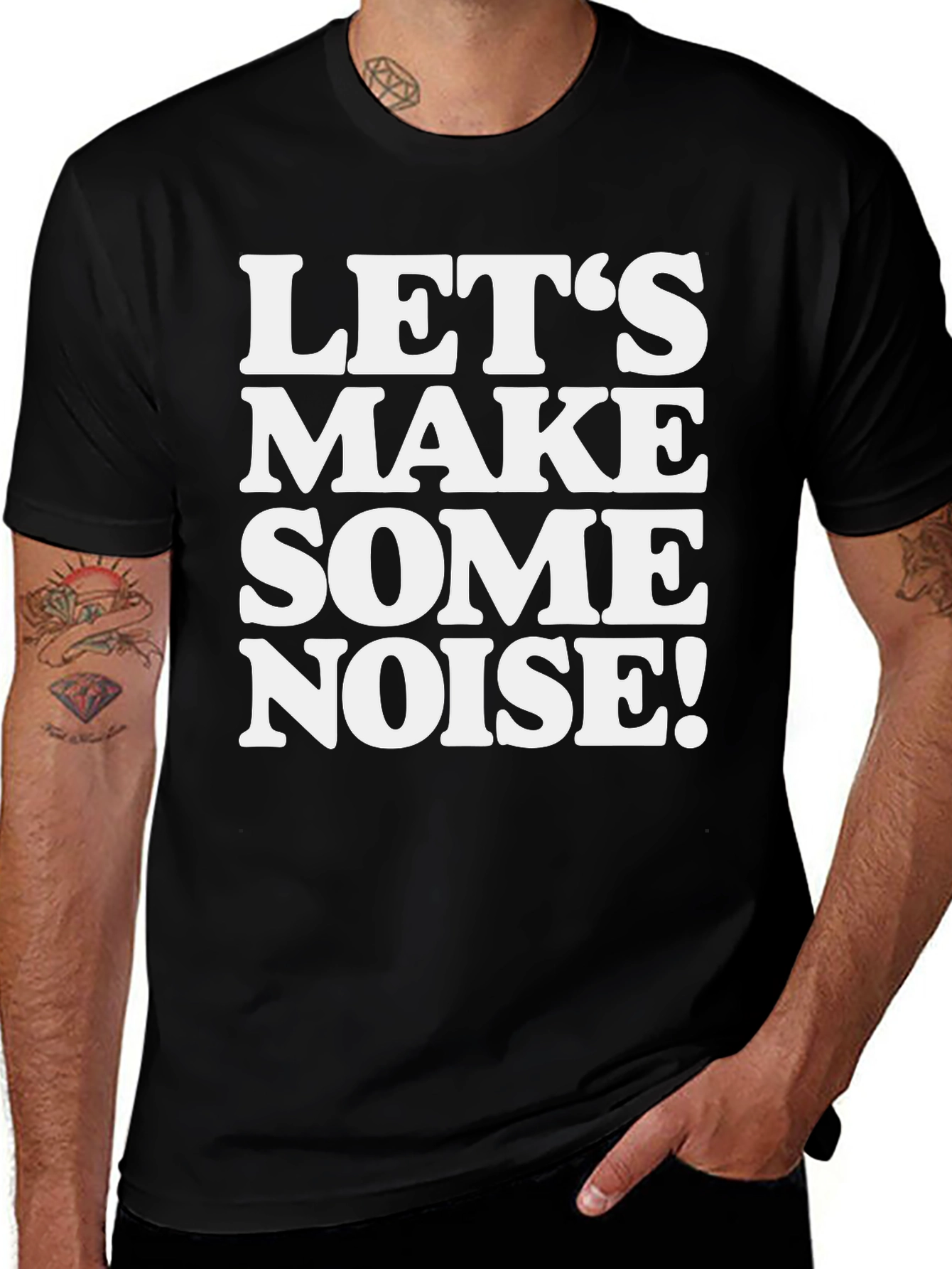 Variant 8 of Let's Make Some Noise Black Graphic Tee