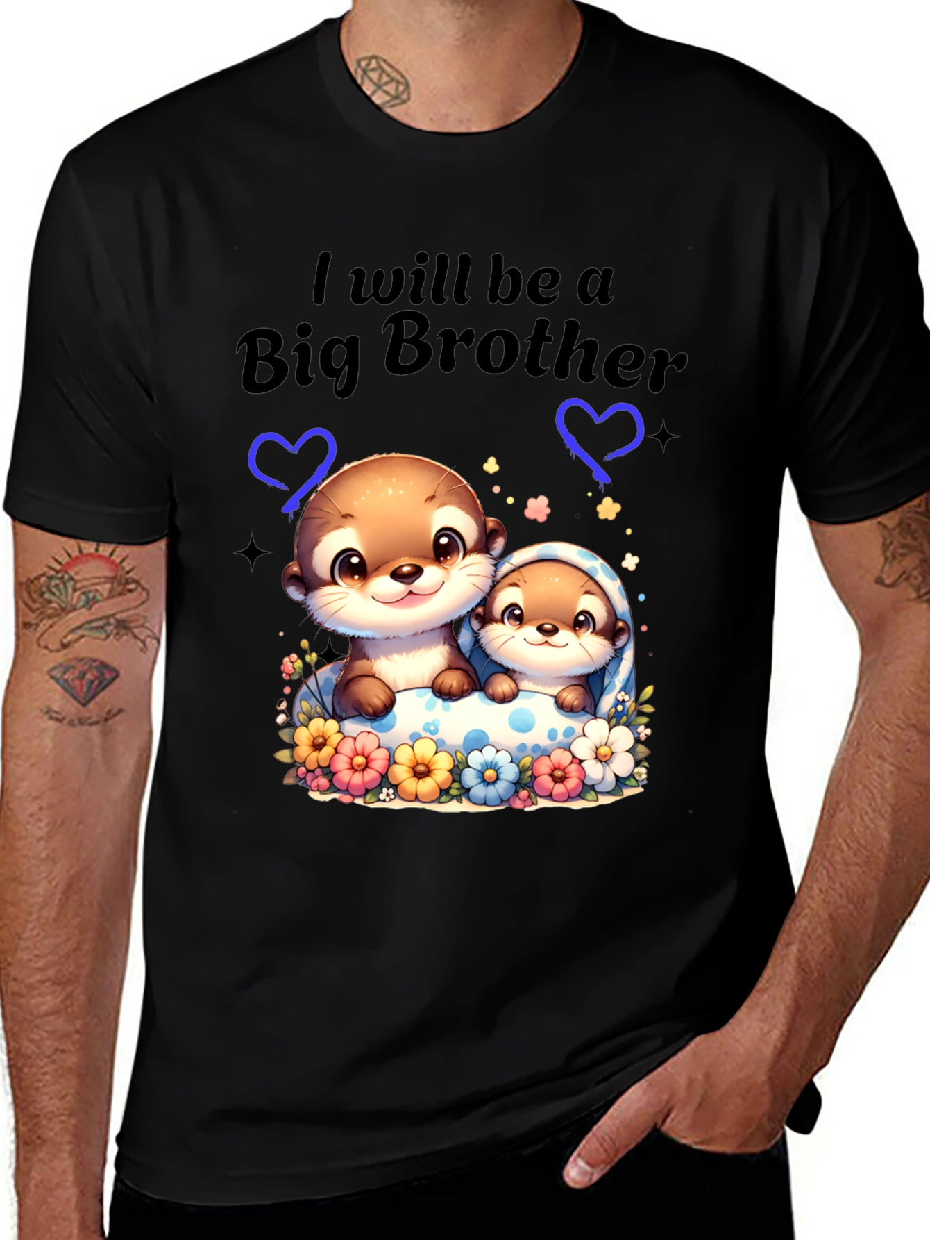Big Brother T-Shirt with Cute Otter Design