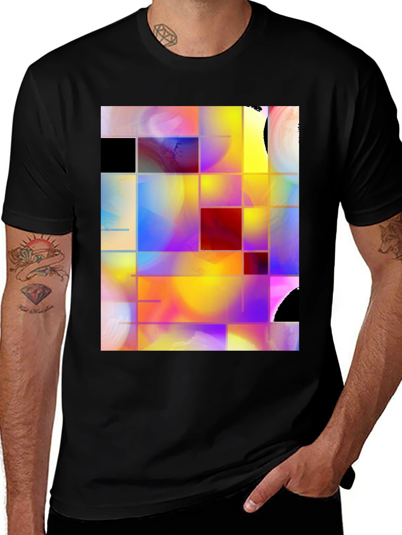 Variant 9 of Abstract Graphic Tee - Colorful Design
