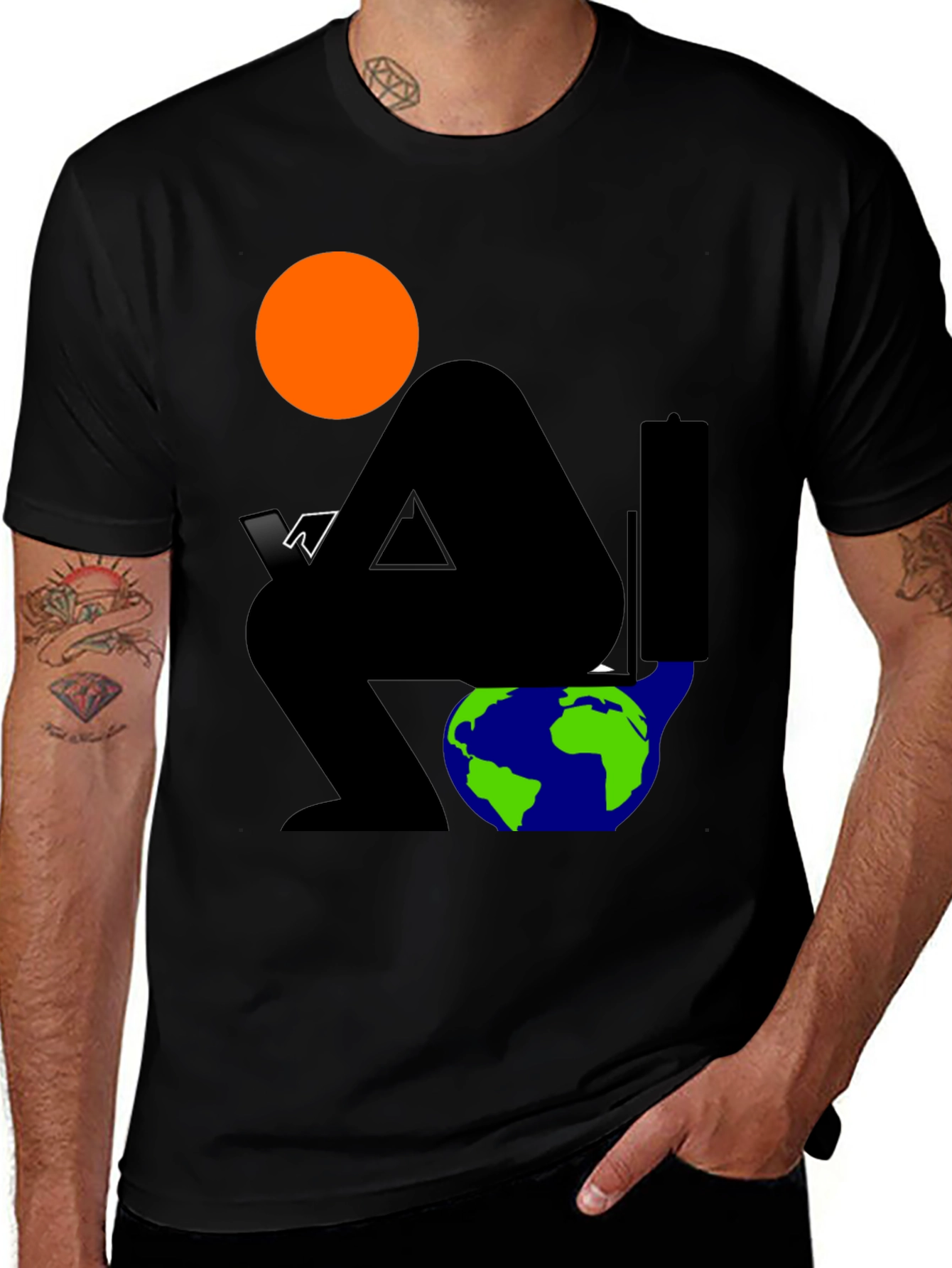 Variant 6 of Global Issues Black Graphic T-Shirt