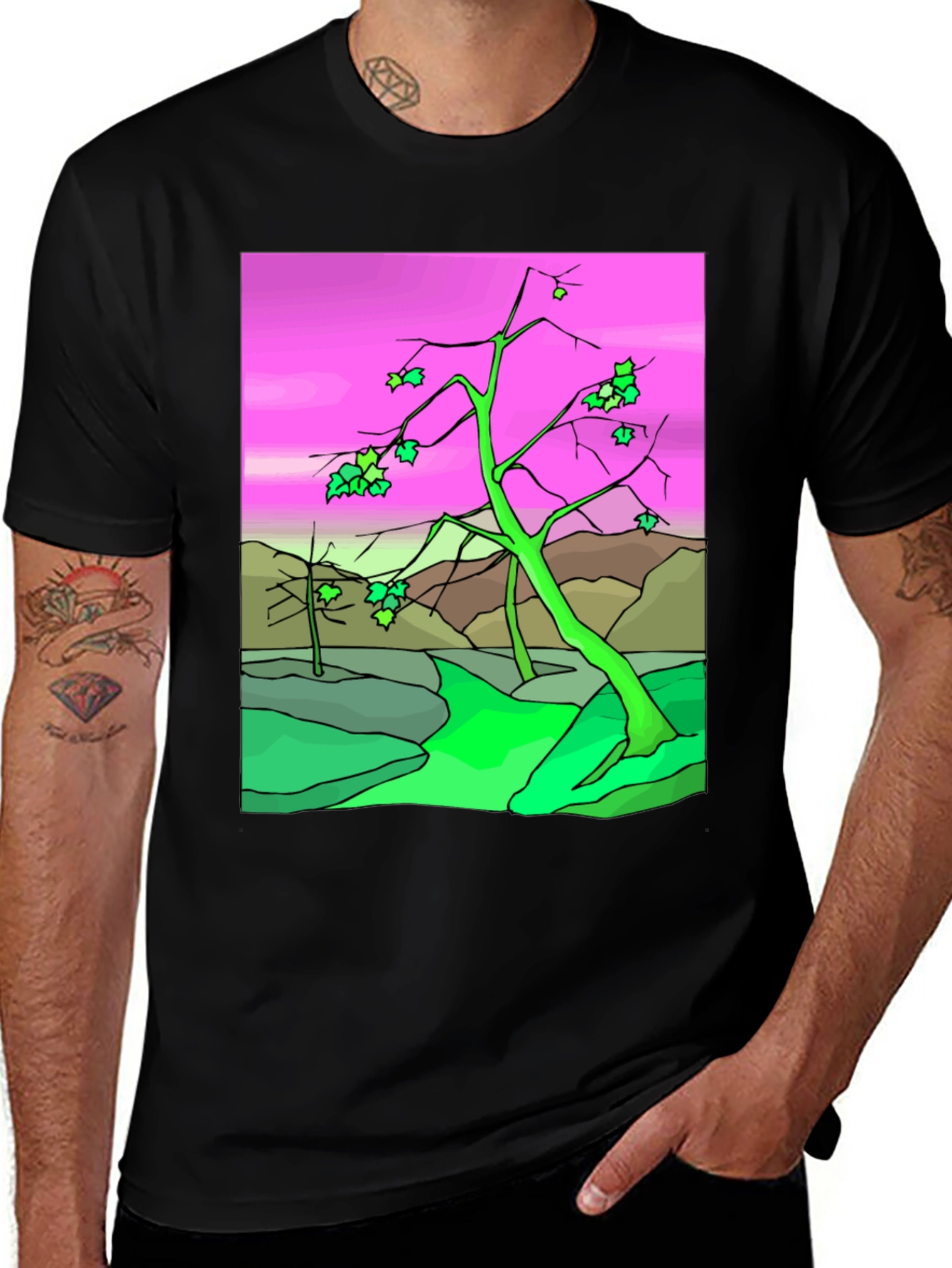 Variant 7 of Abstract Tree Graphic Tee - Unique Design