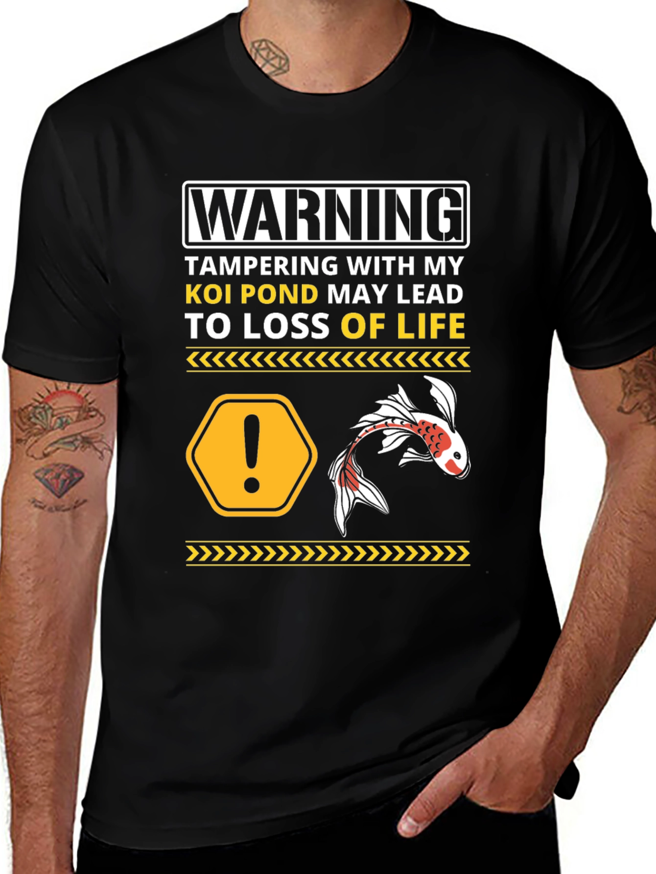 Variant 10 of Warning Koi Pond T-Shirt: Loss of Life