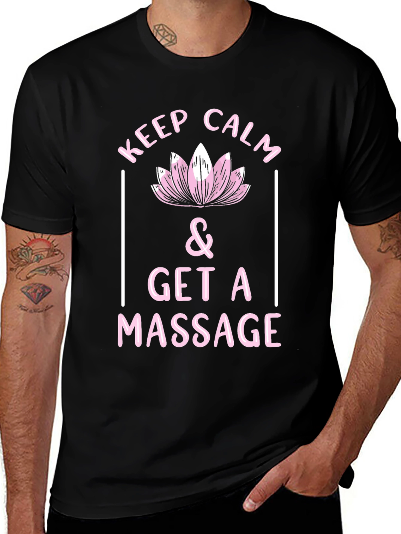 Keep Calm & Get A Massage Graphic T-Shirt