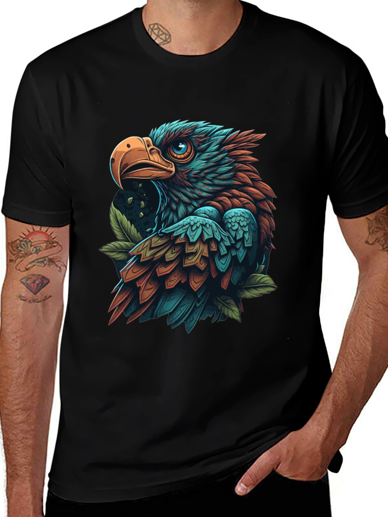 Variant 23 of Eagle Graphic Tee - Artistic Bird Design