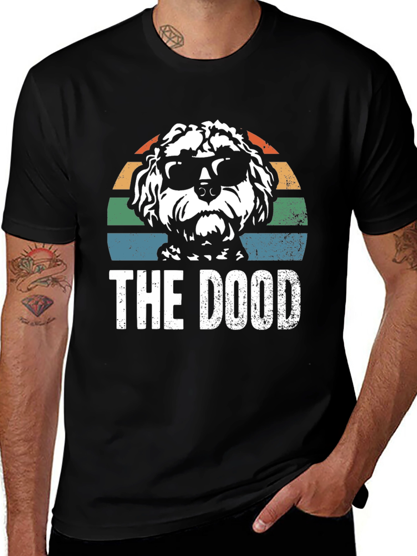 Cool Dog Tee - "The Dood" Retro Design