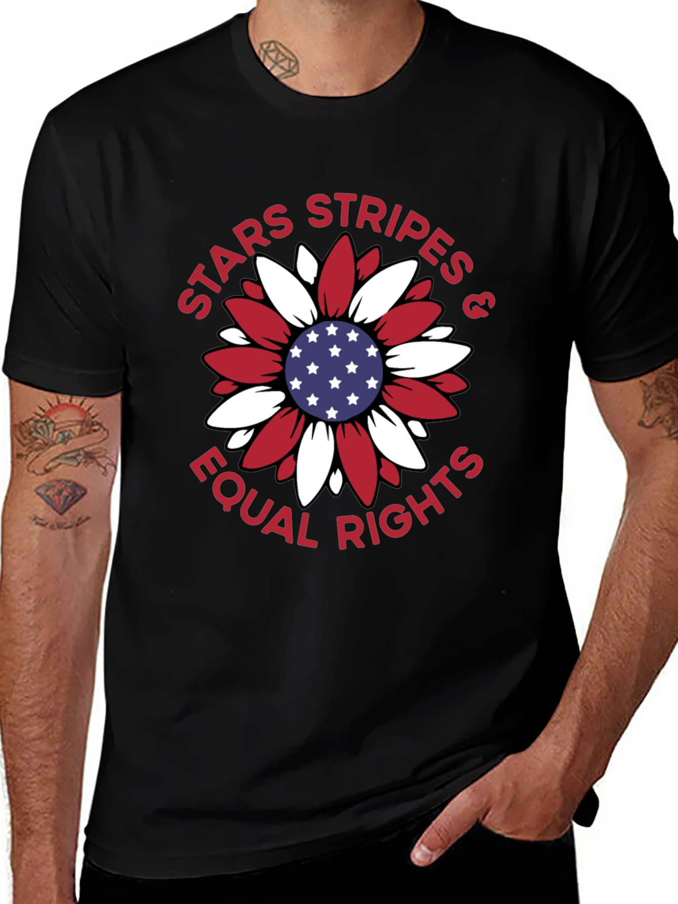Variant 20 of Stars Stripes & Equal Rights Patriotic T-Shirt