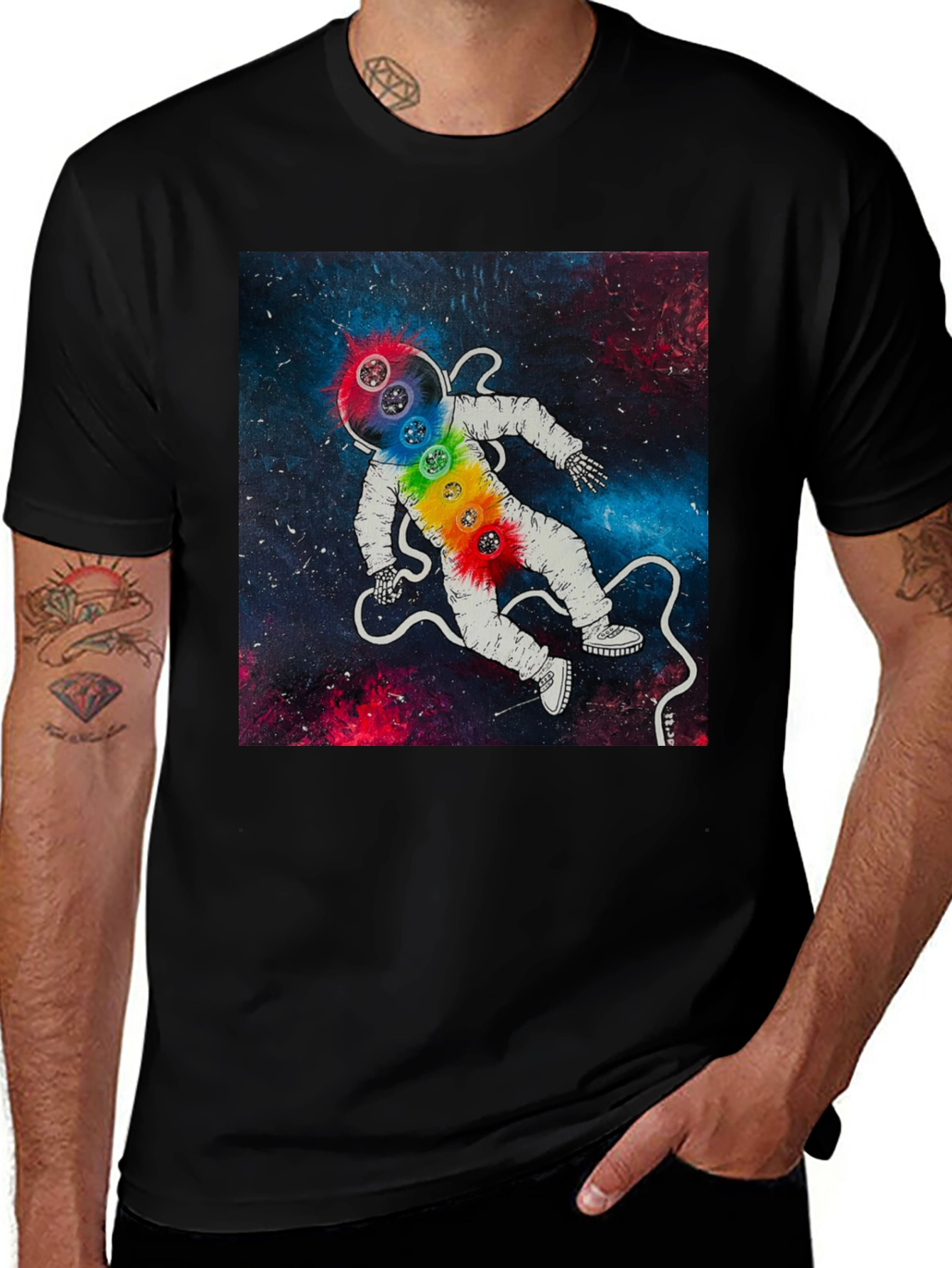 Astronaut Chakra T-Shirt - Cosmic Style