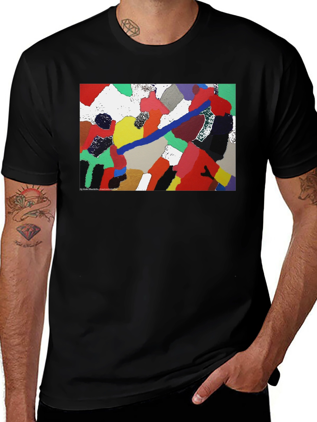 Variant 27 of Abstract Art Black T-Shirt