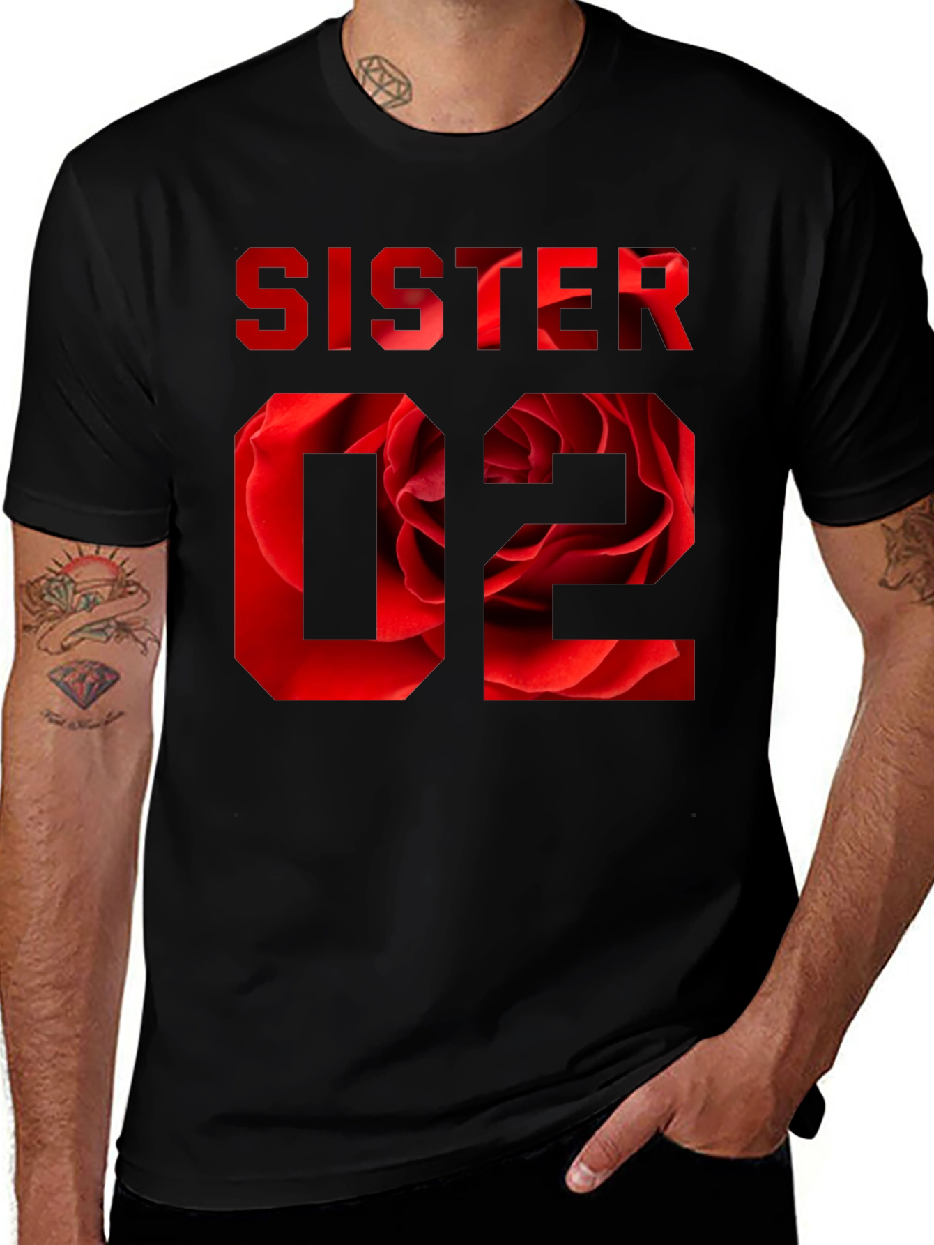Variant 14 of Sister 02 Floral Graphic T-Shirt