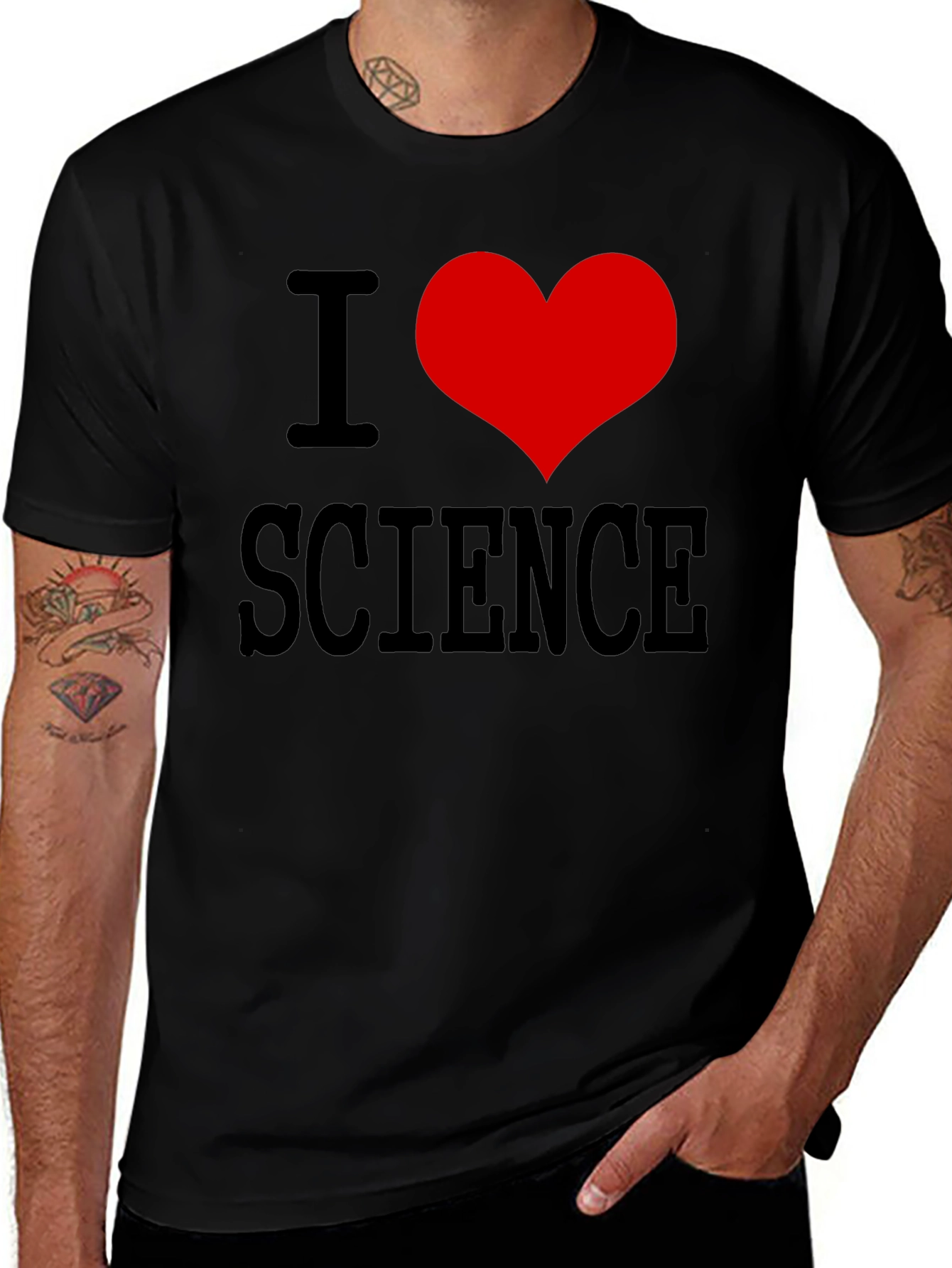 Variant 20 of I Heart Science Black T-Shirt