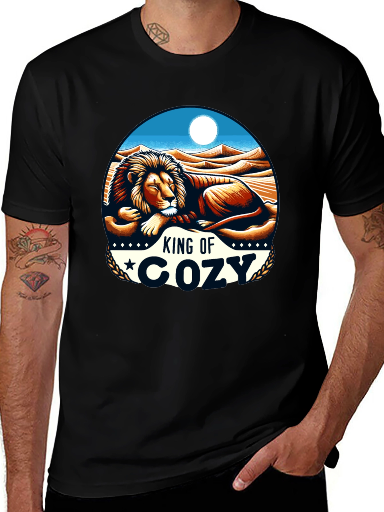 Variant 10 of King of Cozy Lion Graphic T-Shirt