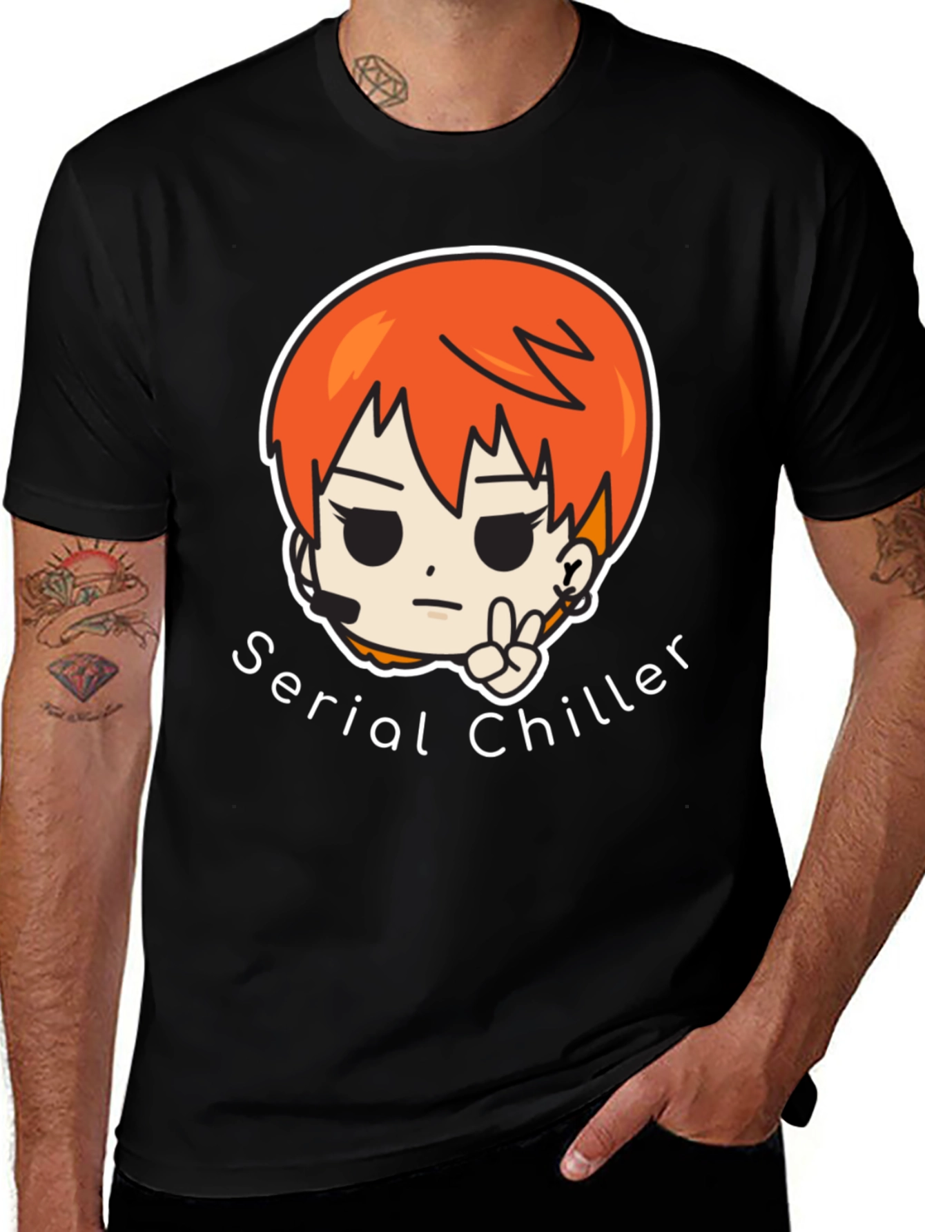 Variant 20 of Serial Chiller Graphic Tee - Black Unisex T-Shirt